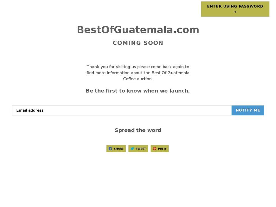 bestofguatemala.com — Shopify storefront screenshot