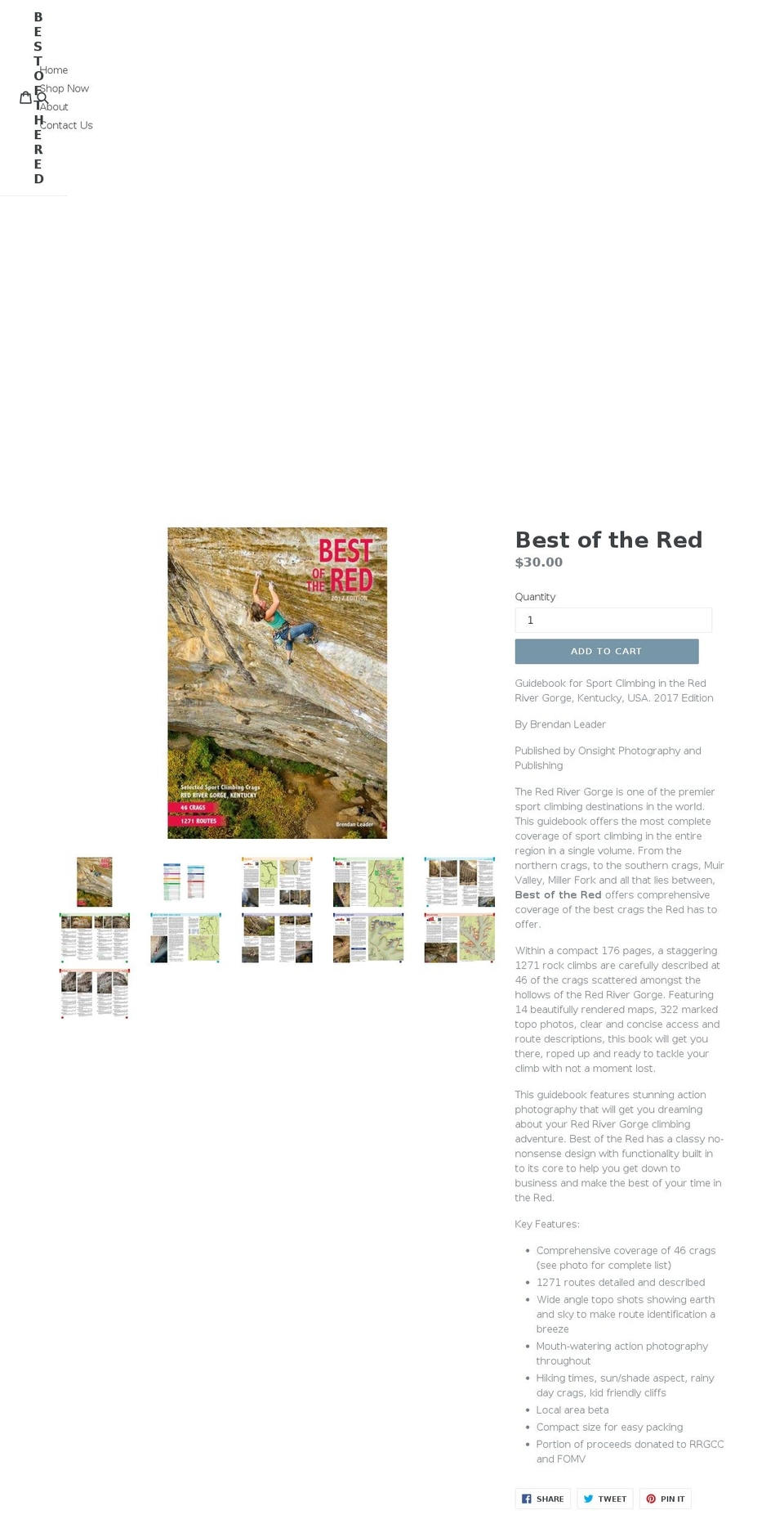 bestofthered.com shopify website screenshot