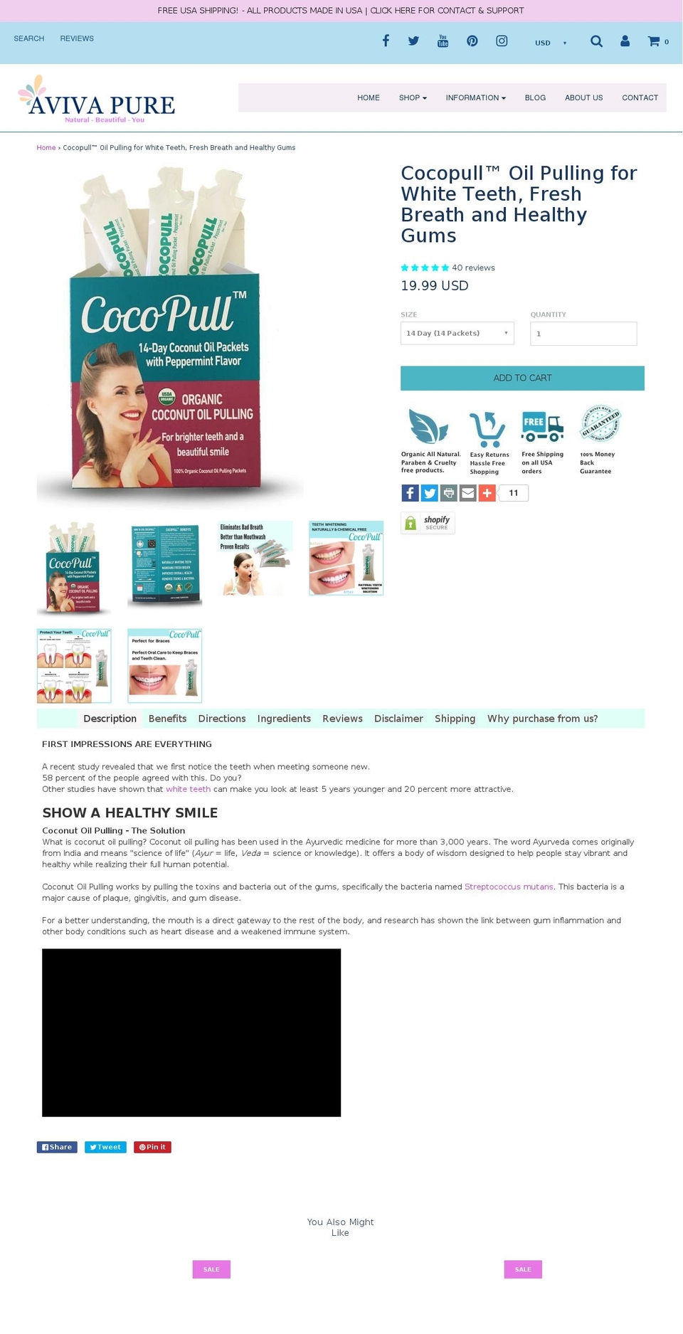 bestoilpulling.com — Shopify storefront screenshot