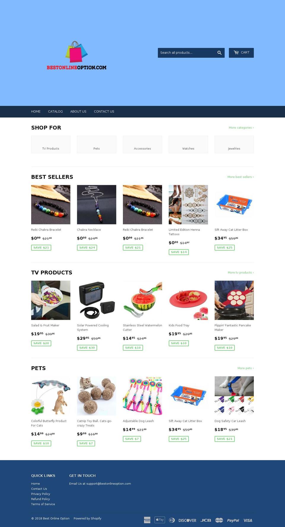 bestonlineoption.com — Shopify storefront screenshot
