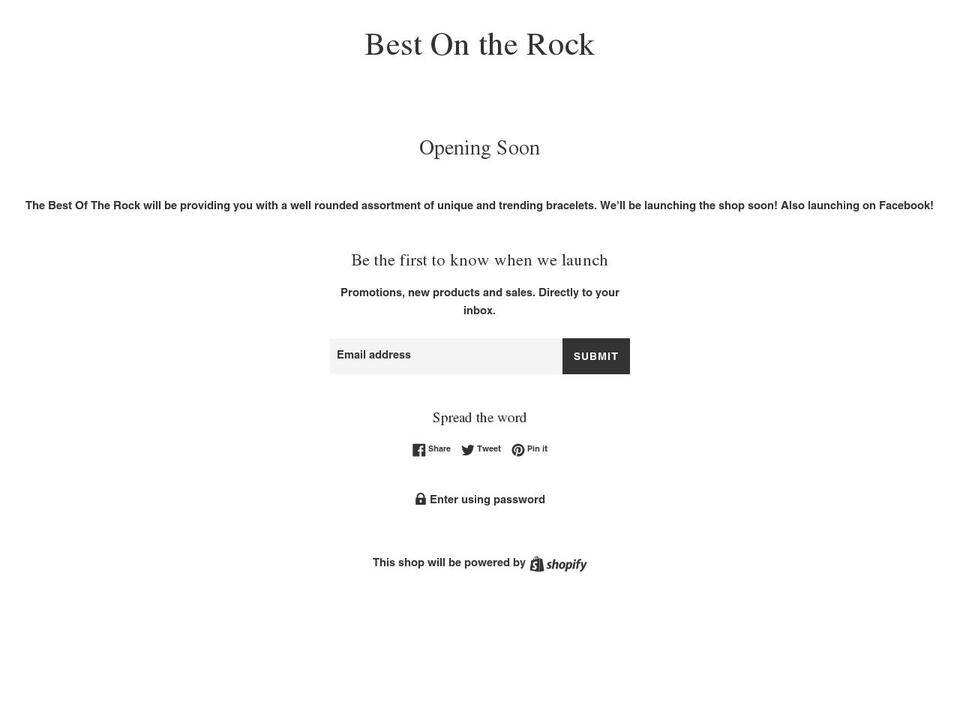 bestontherock.com — Shopify storefront screenshot