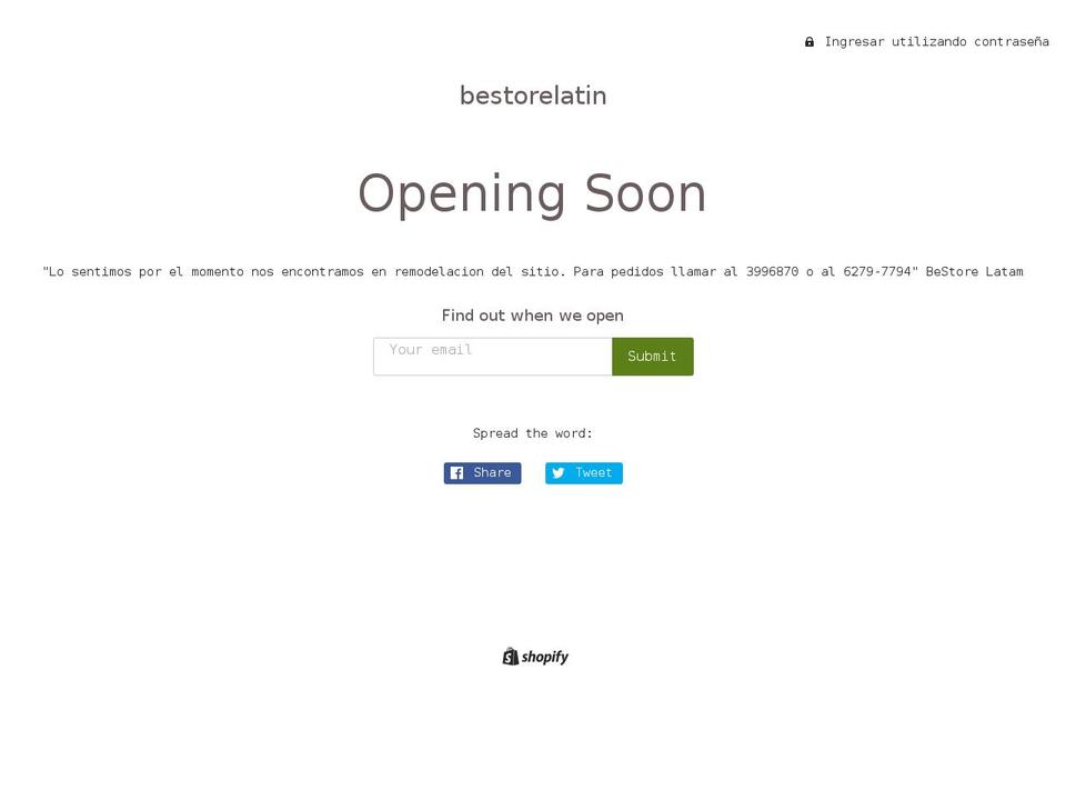 bestorelatam.com shopify website screenshot