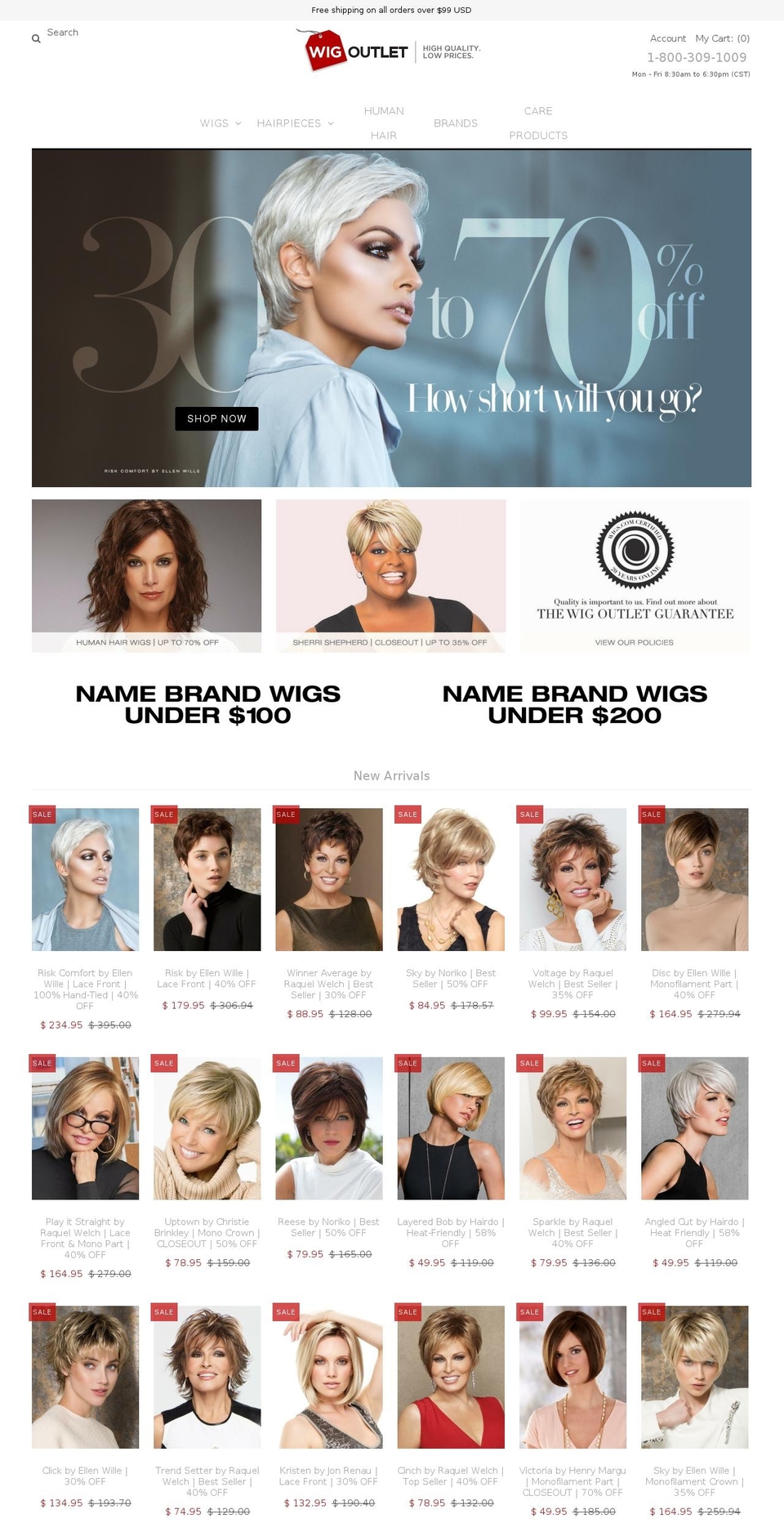 WigOutlet 5\/27\/2016 Shopify theme site example bestoutletwig.com