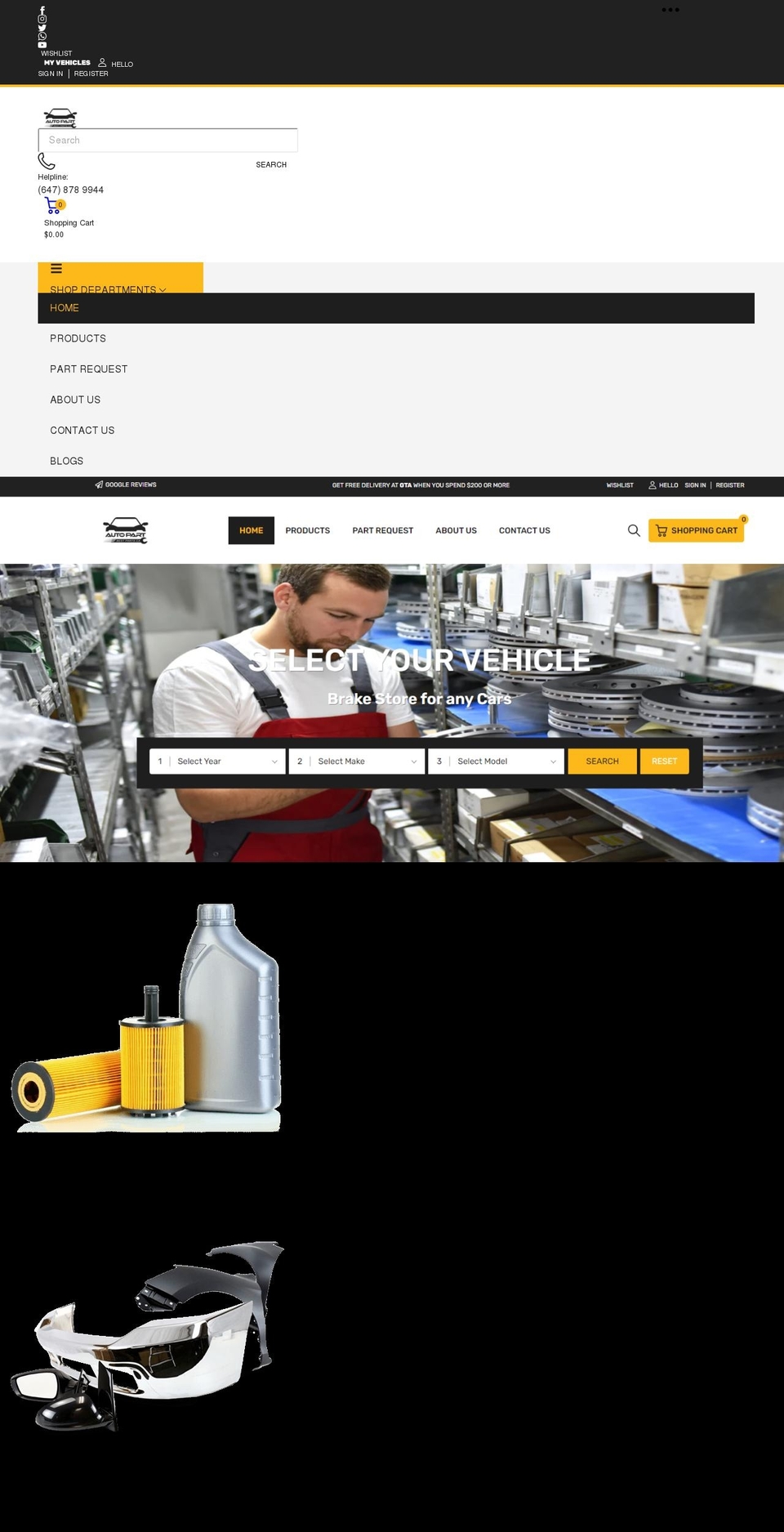 bestparts.ca shopify website screenshot