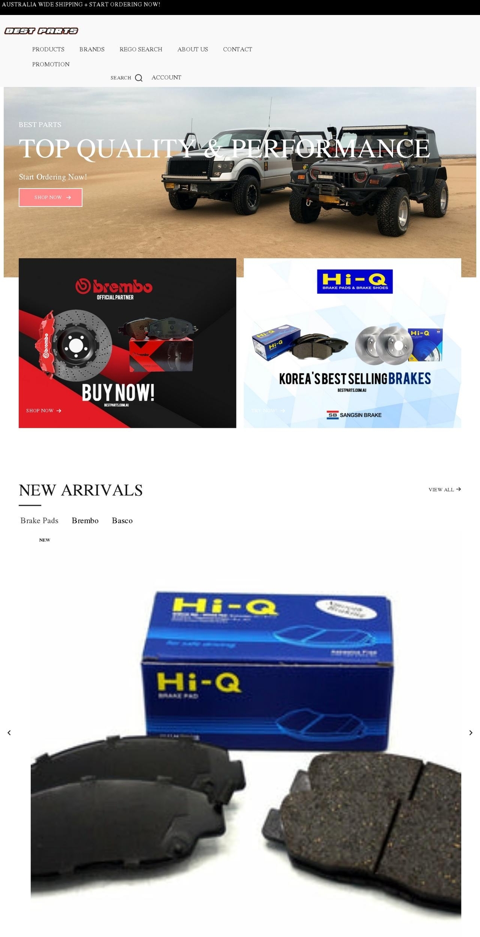 bestparts.com.au shopify website screenshot