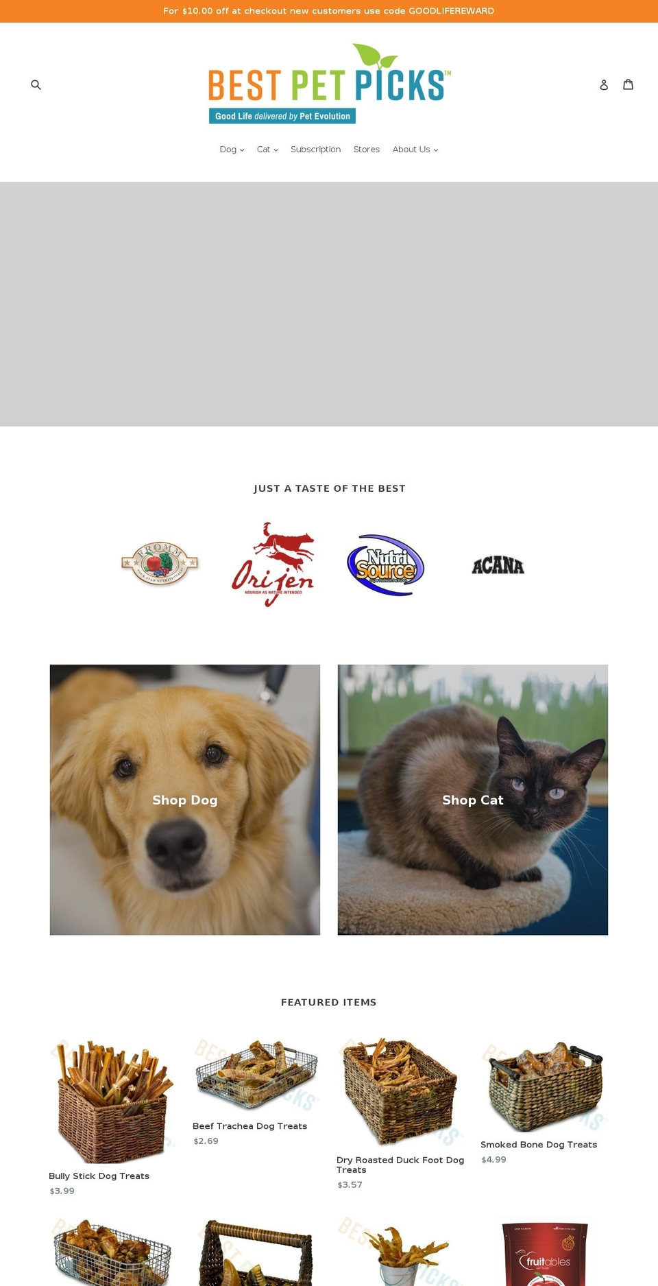 bestpetpicks.com — Shopify storefront screenshot