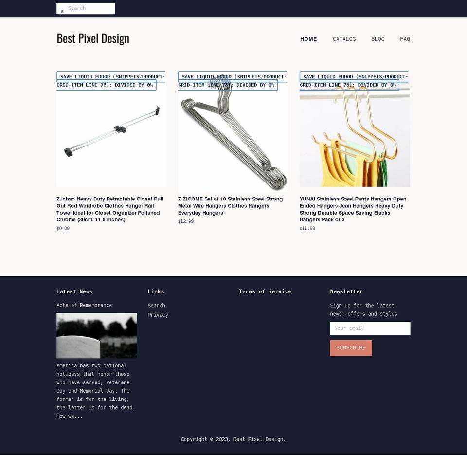 bestpixeldesign.com shopify website screenshot