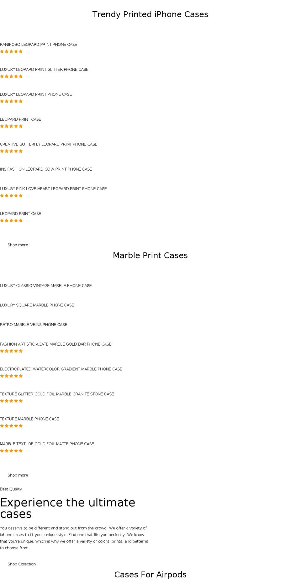 bestpricecases.com shopify website screenshot