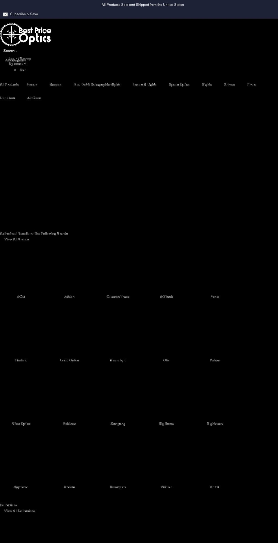 bestpriceoptics.com shopify website screenshot