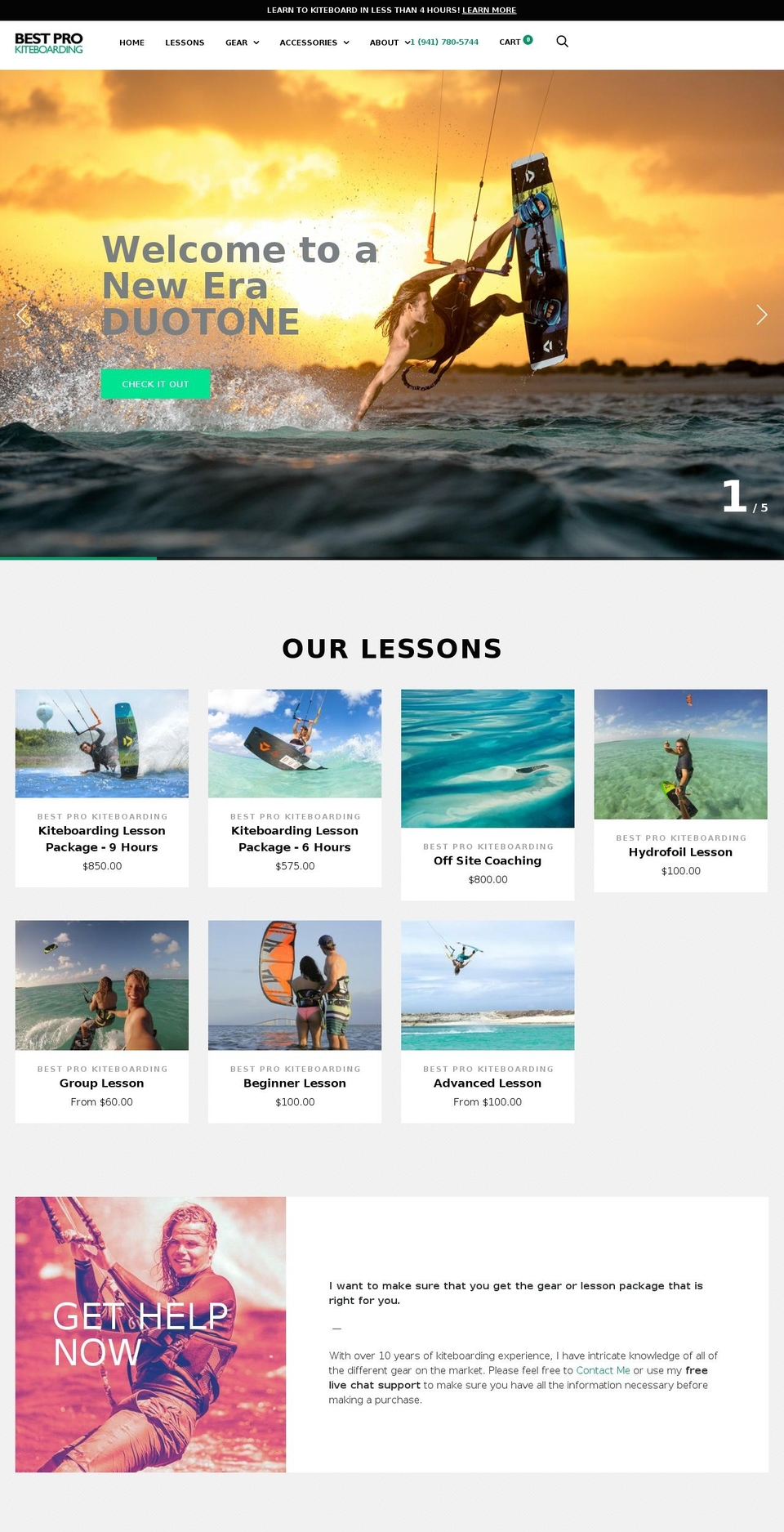 bestprokiteboarding.com shopify website screenshot