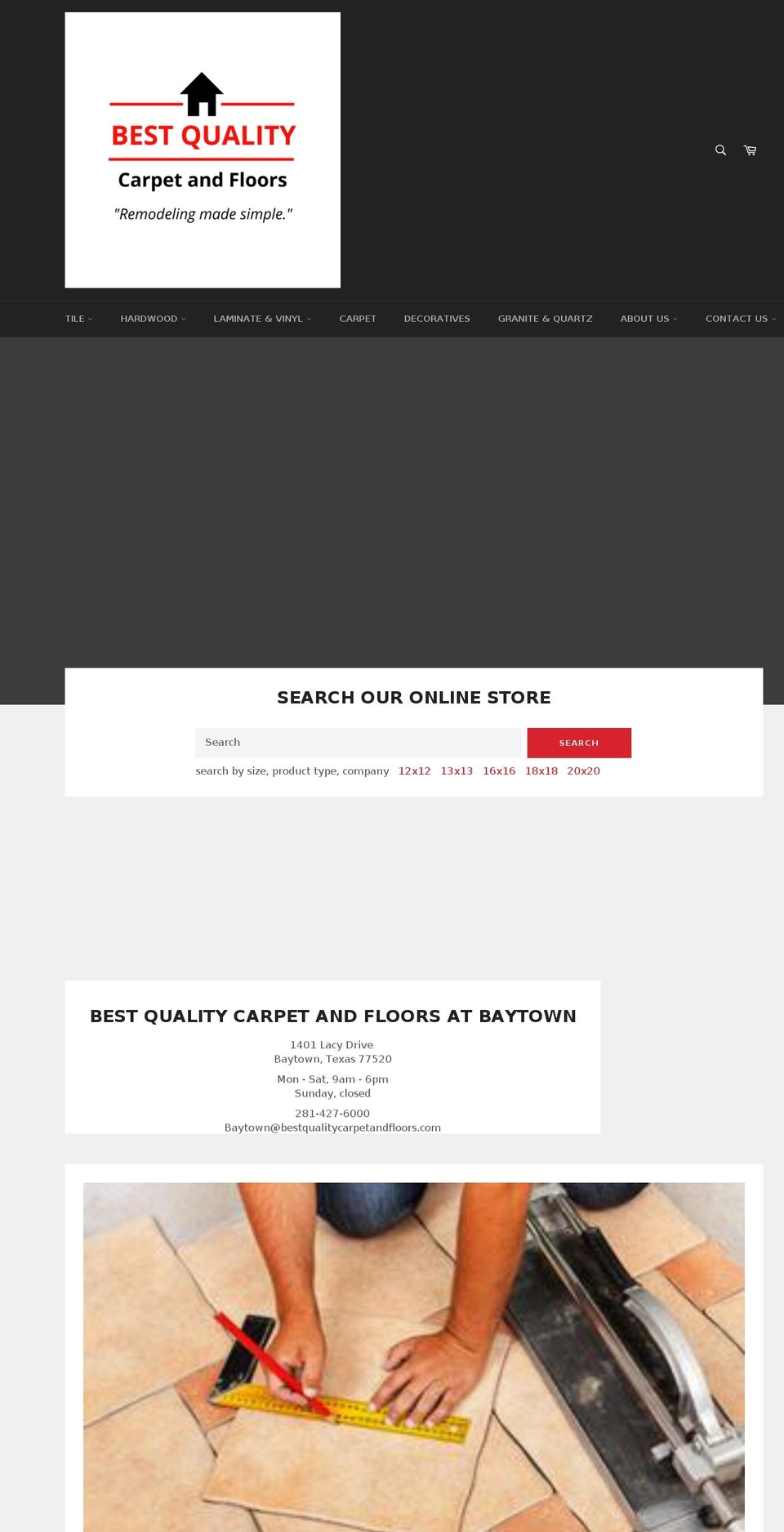 bestqualitycarpetandfloors.com shopify website screenshot