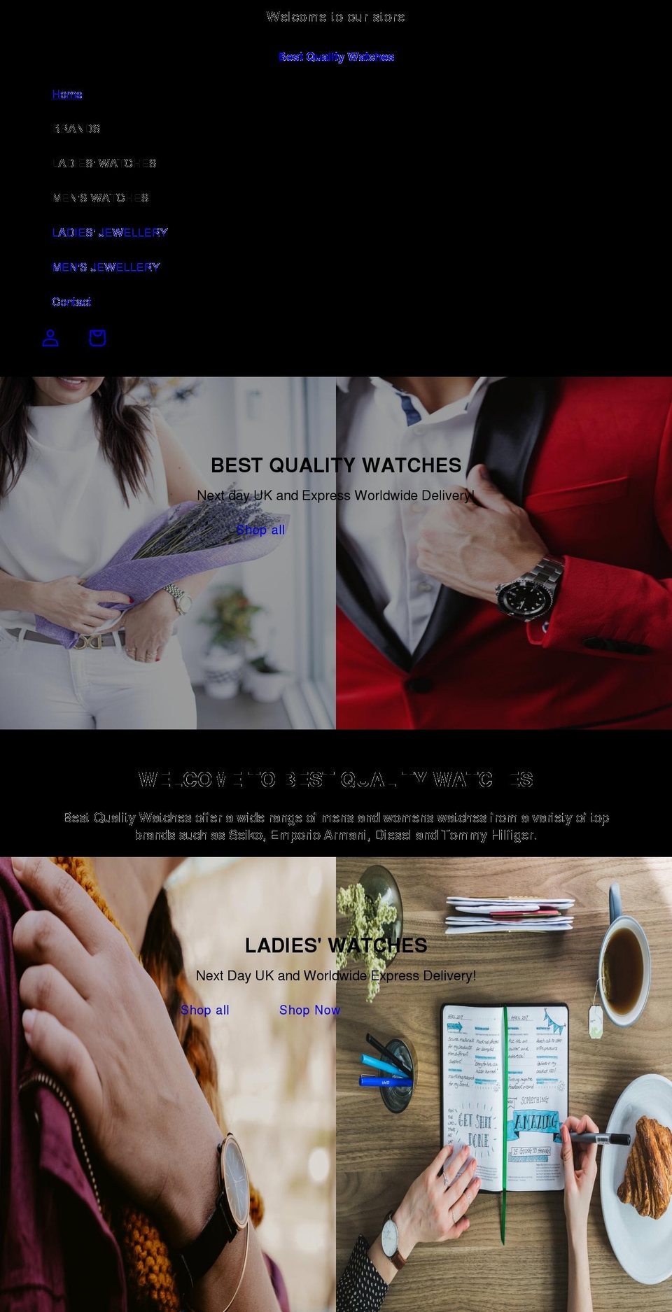 bestqualitywatches.co.uk shopify website screenshot