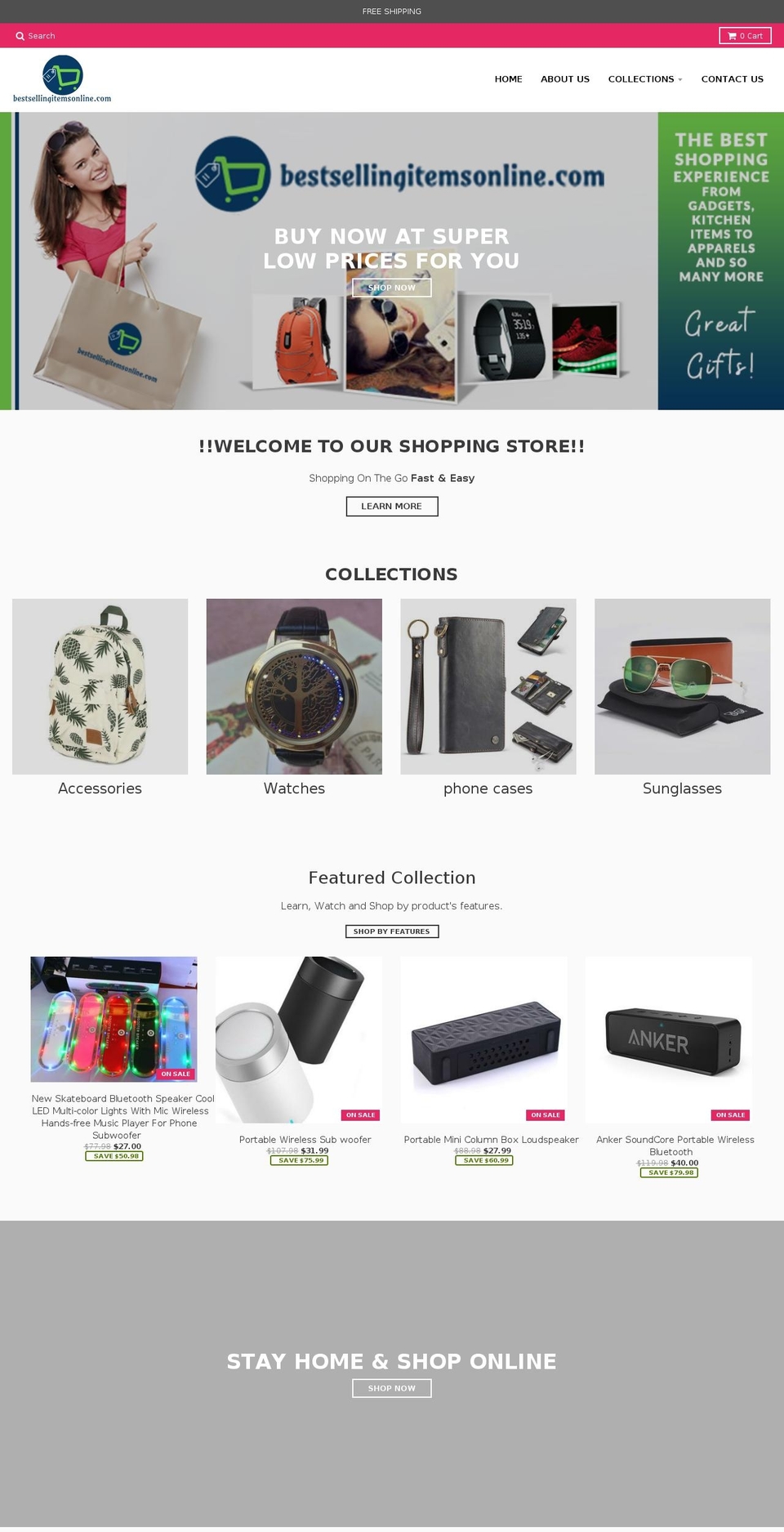 bestsellingitemsonline.com — Shopify storefront screenshot