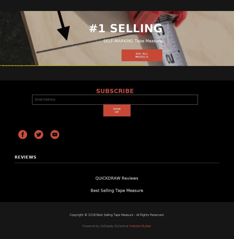 bestsellingtapemeasure.com — Shopify storefront screenshot
