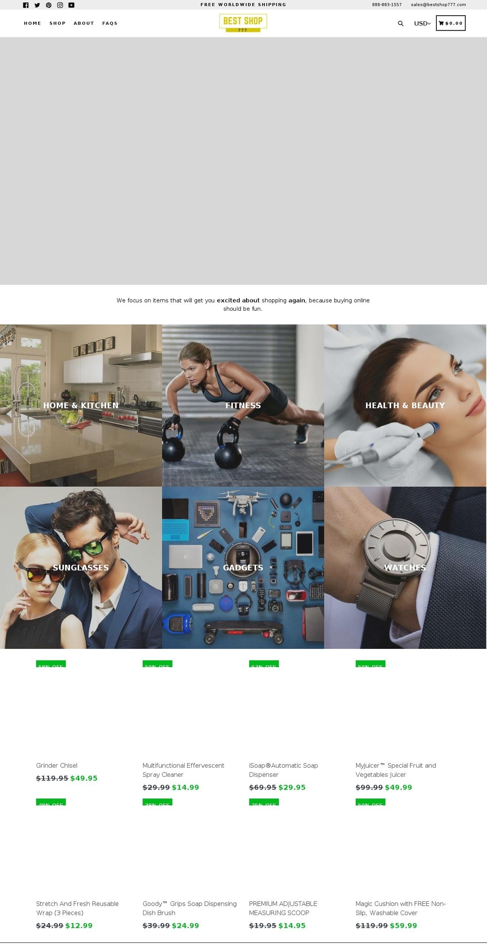 bestshop777.com — Shopify storefront screenshot