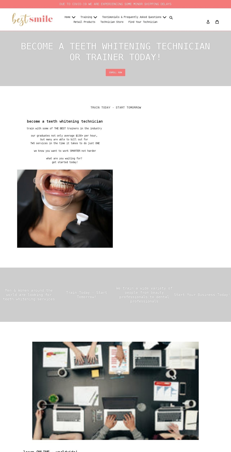 bestsmileacademy.com shopify website screenshot
