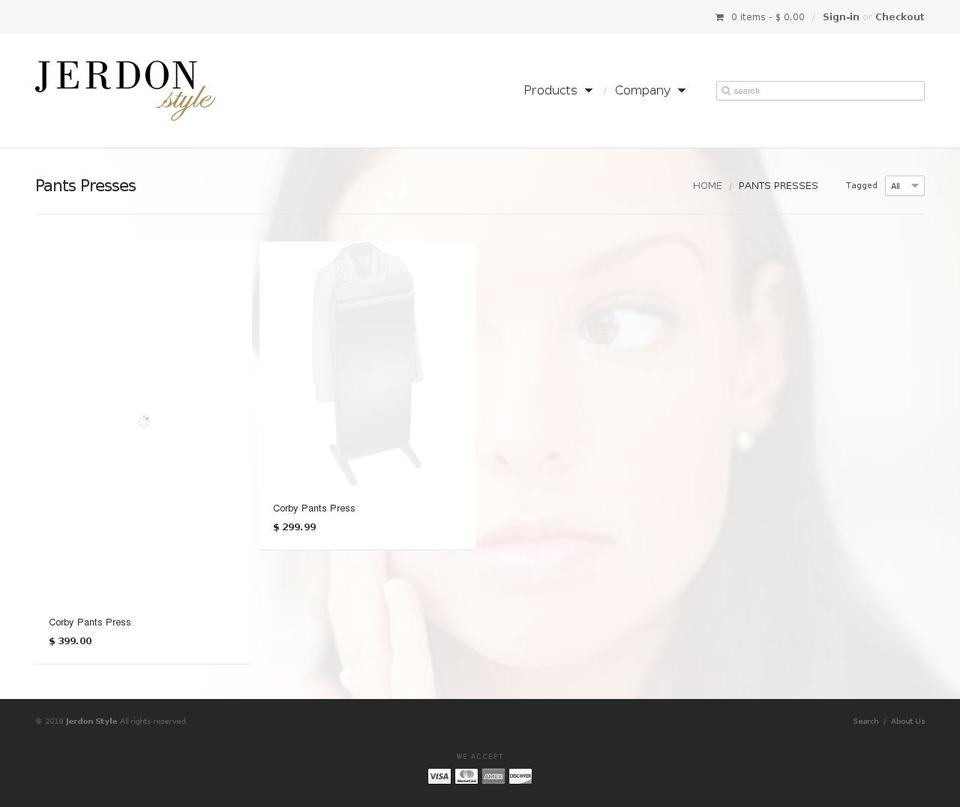 Jerdon Style Theme Shopify theme site example bestspantspresser.com