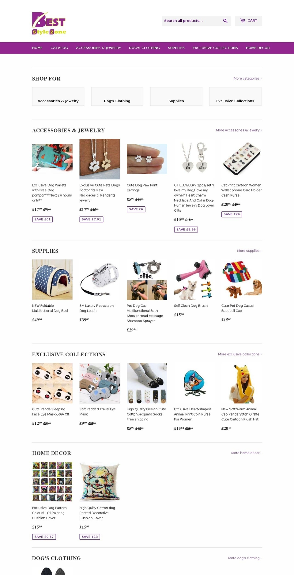 beststylezone.com — Shopify storefront screenshot