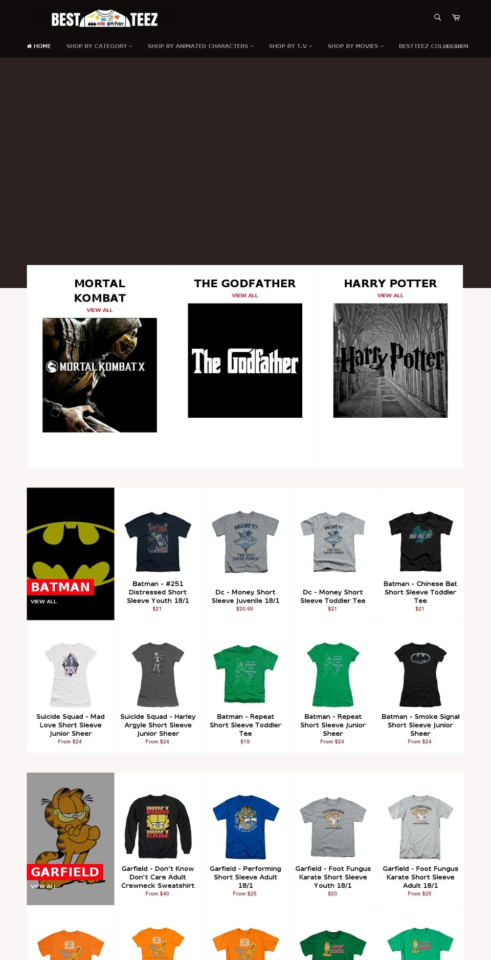 bestteez.com — Shopify storefront screenshot