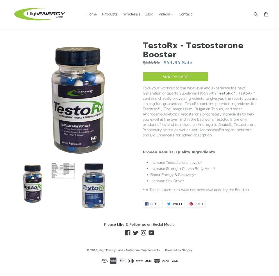 besttestosterone.com — Shopify storefront screenshot