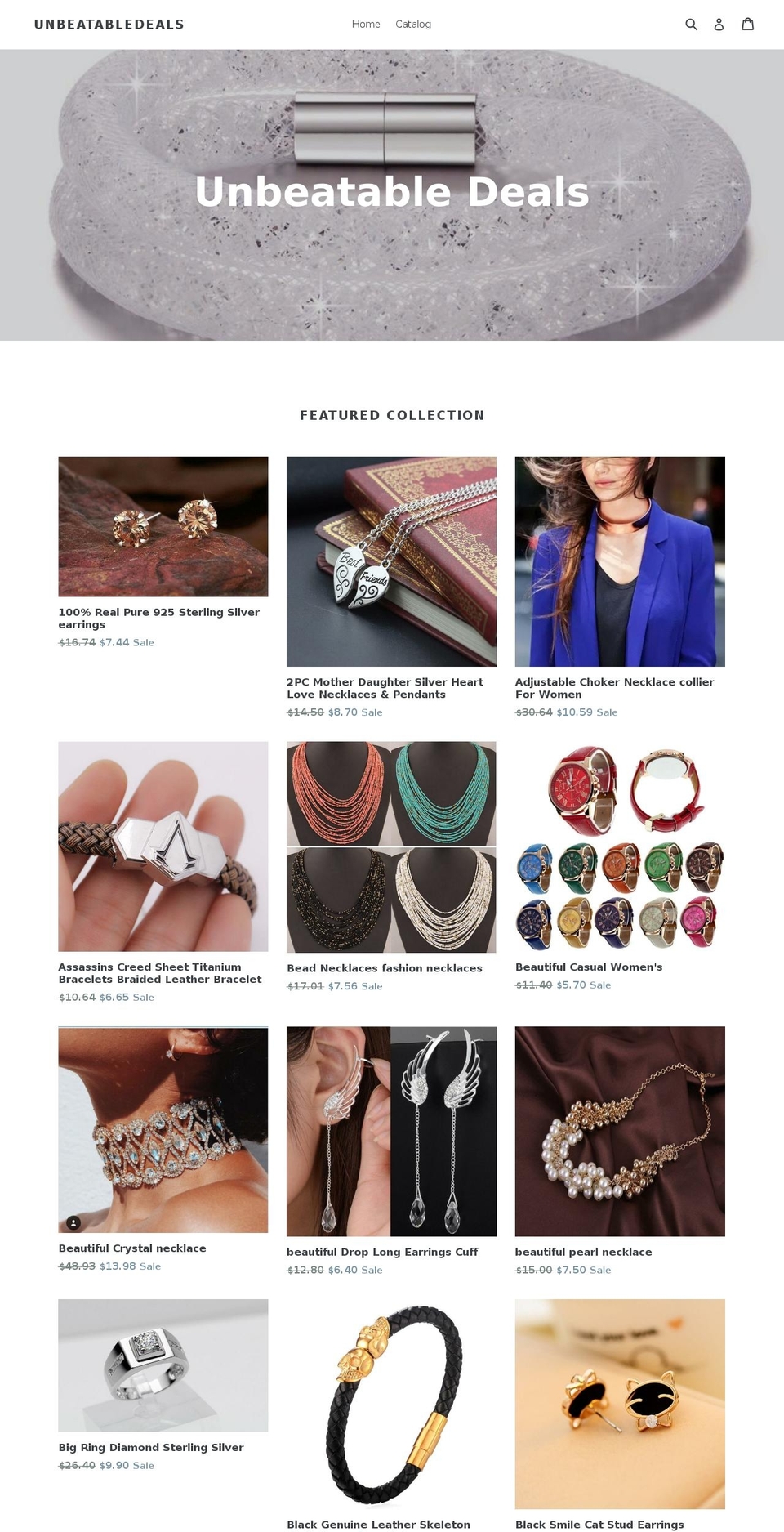 bestunbeatabledeals.com shopify website screenshot