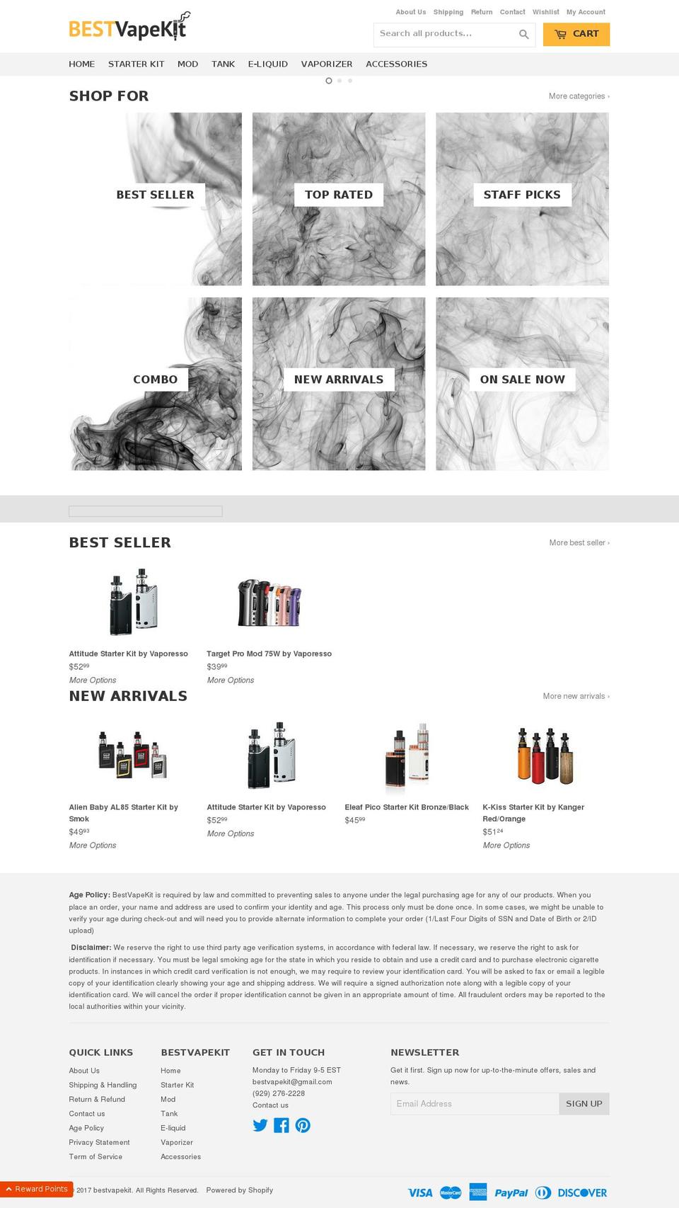 dsl-theme-sept3 Shopify theme site example bestvapekit.com