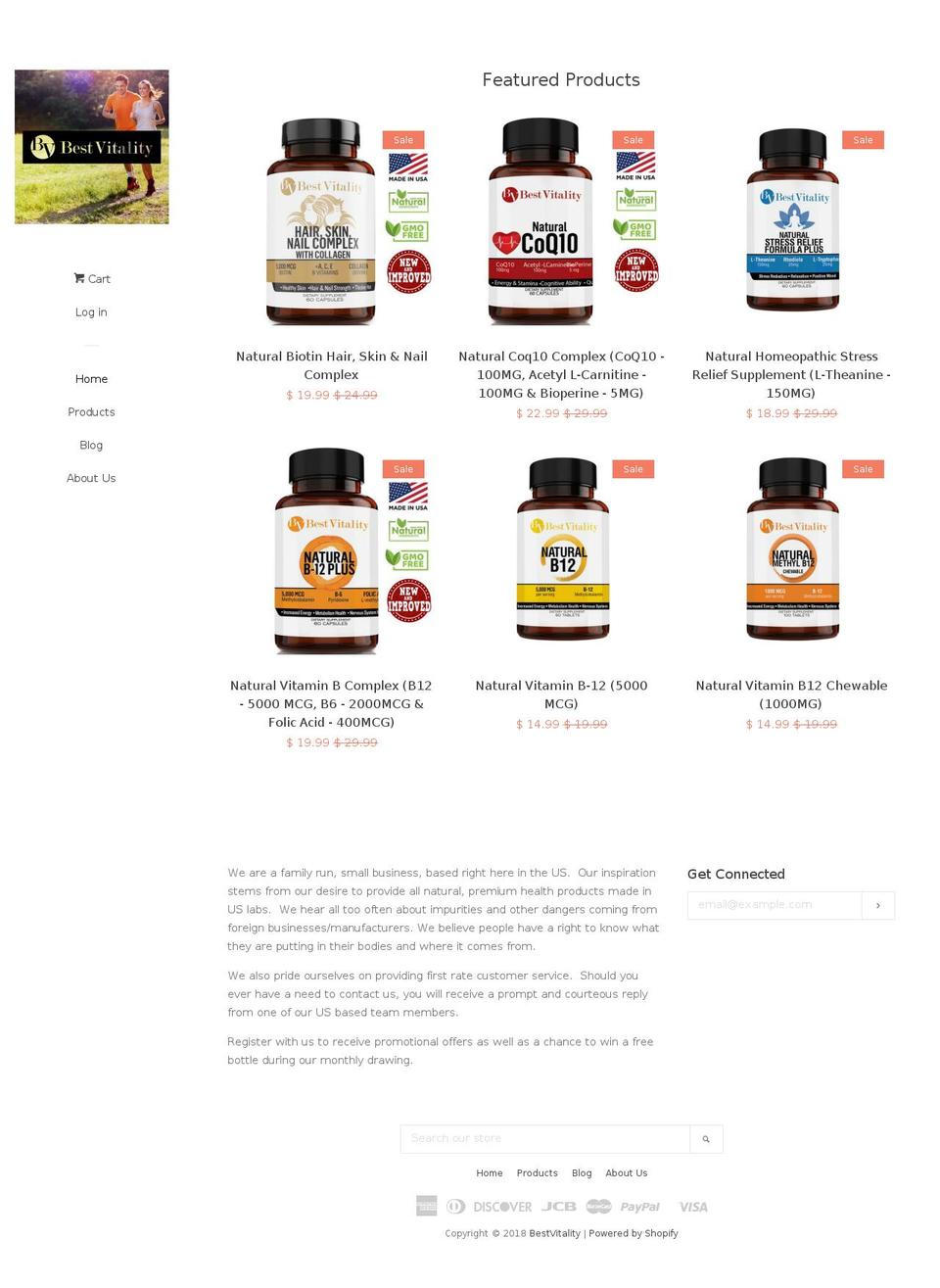 bestvitality.com shopify website screenshot