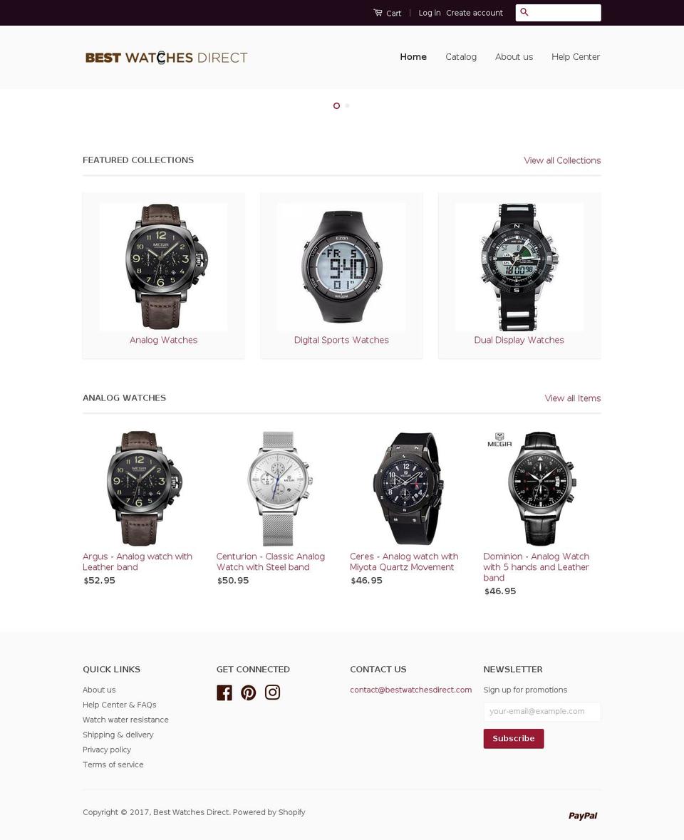 bestwatchesdirect.com shopify website screenshot