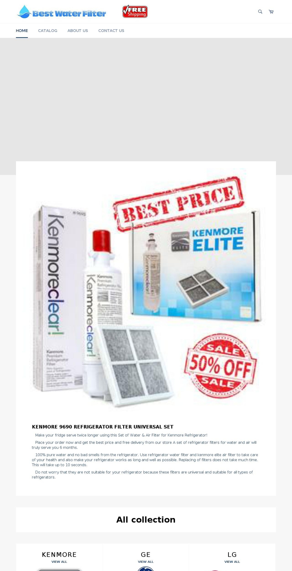 bestwaterfilterusa.com — Shopify storefront screenshot