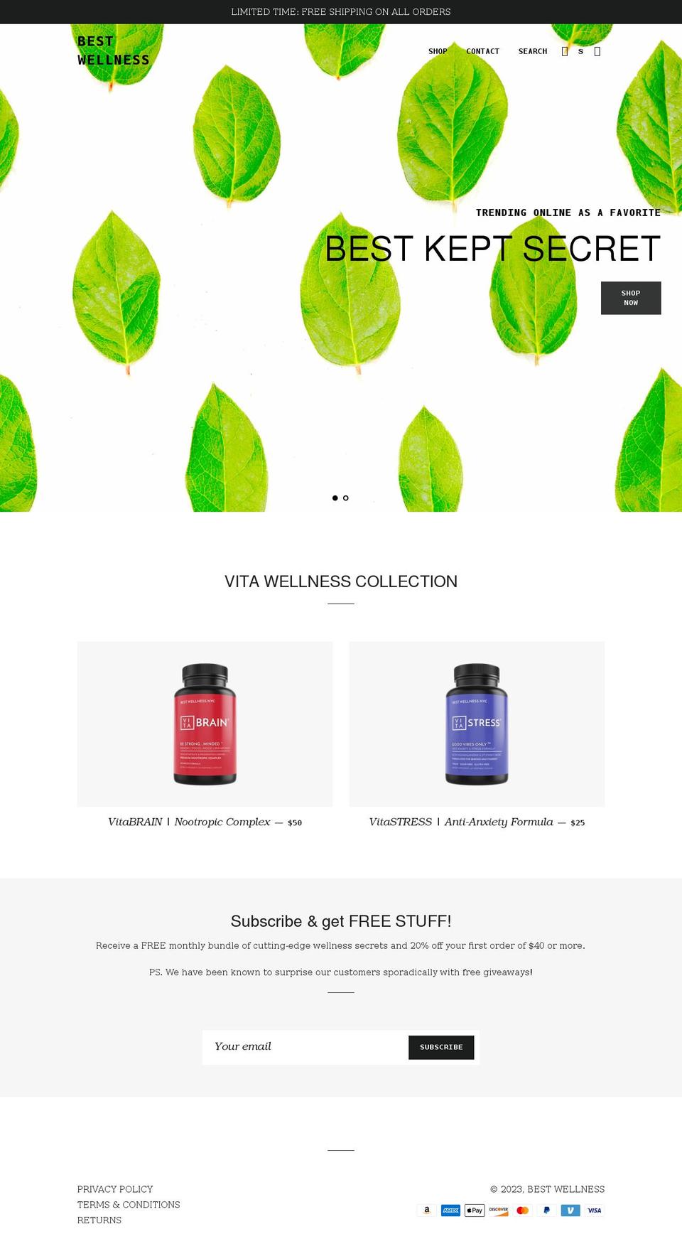 bestwellnessnyc.com shopify website screenshot