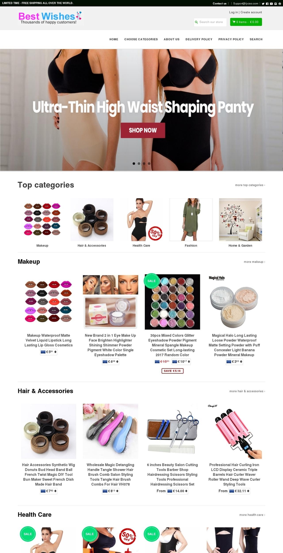 bestwishes-store.com — Shopify storefront screenshot