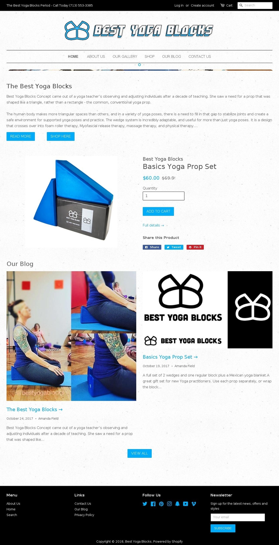 bestyogablocks.com — Shopify storefront screenshot