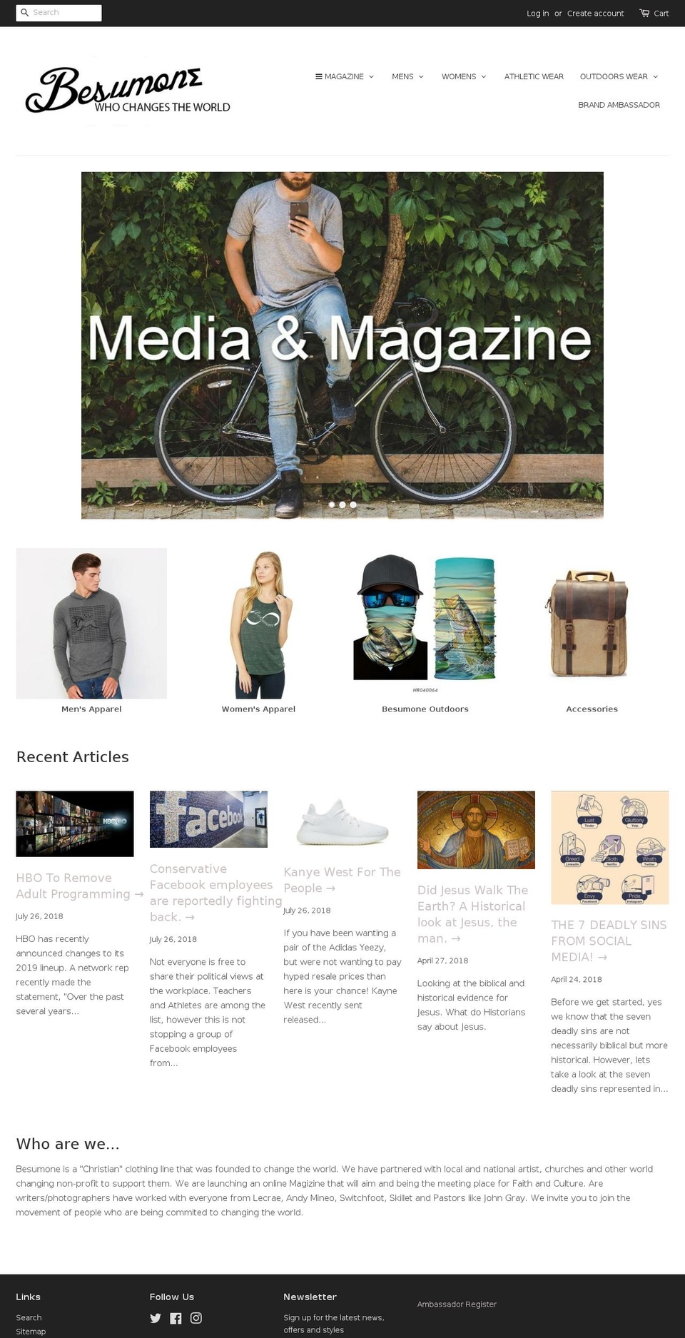besumone.com — Shopify storefront screenshot