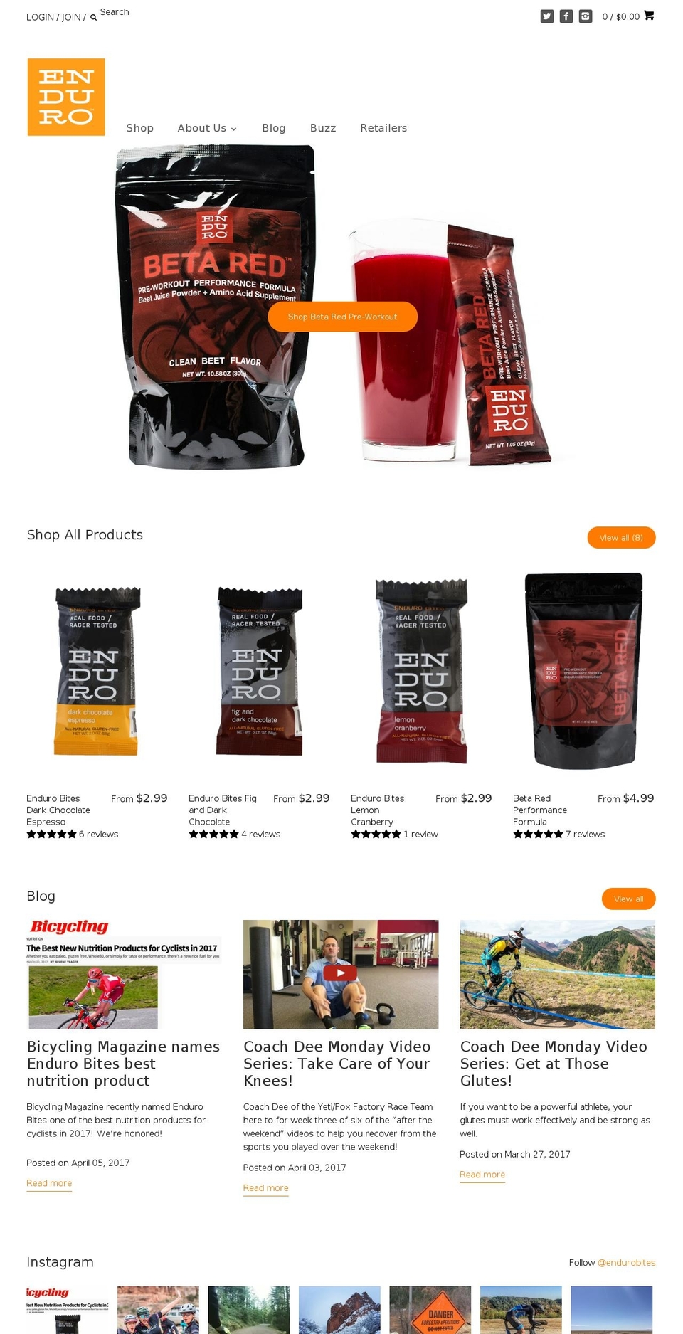 beta-red.com shopify website screenshot