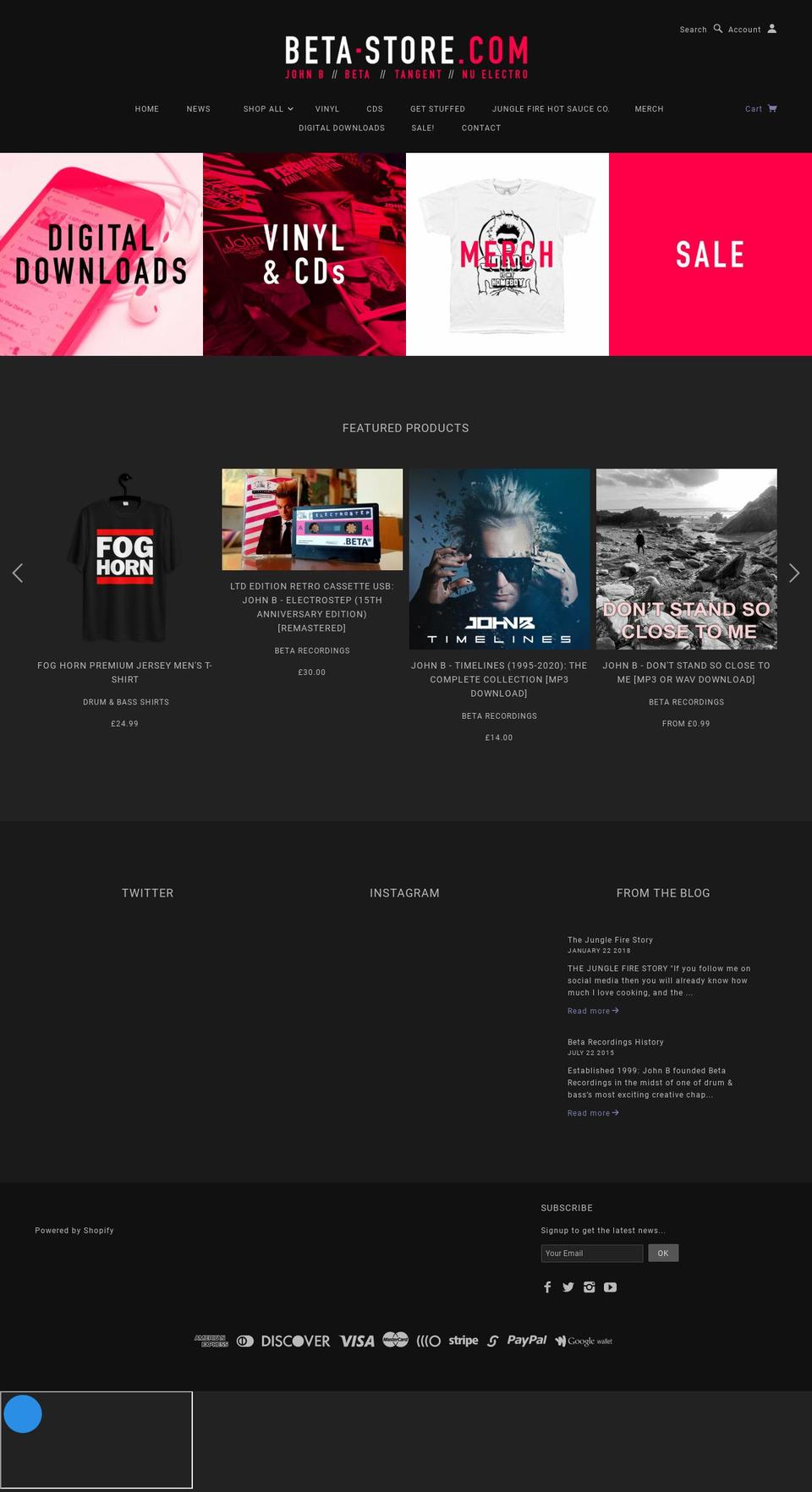 beta-store.com shopify website screenshot