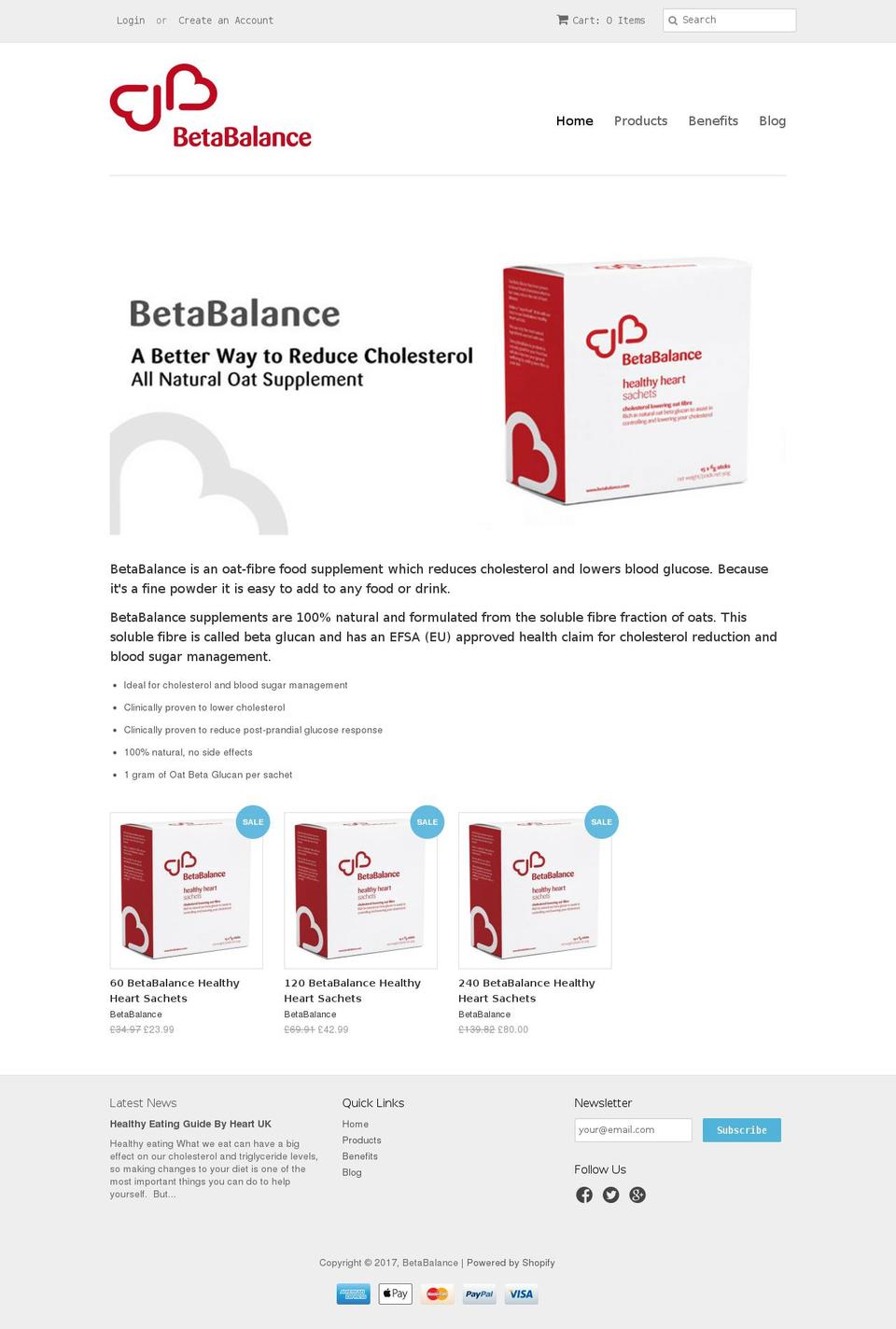 betabalance.de shopify website screenshot