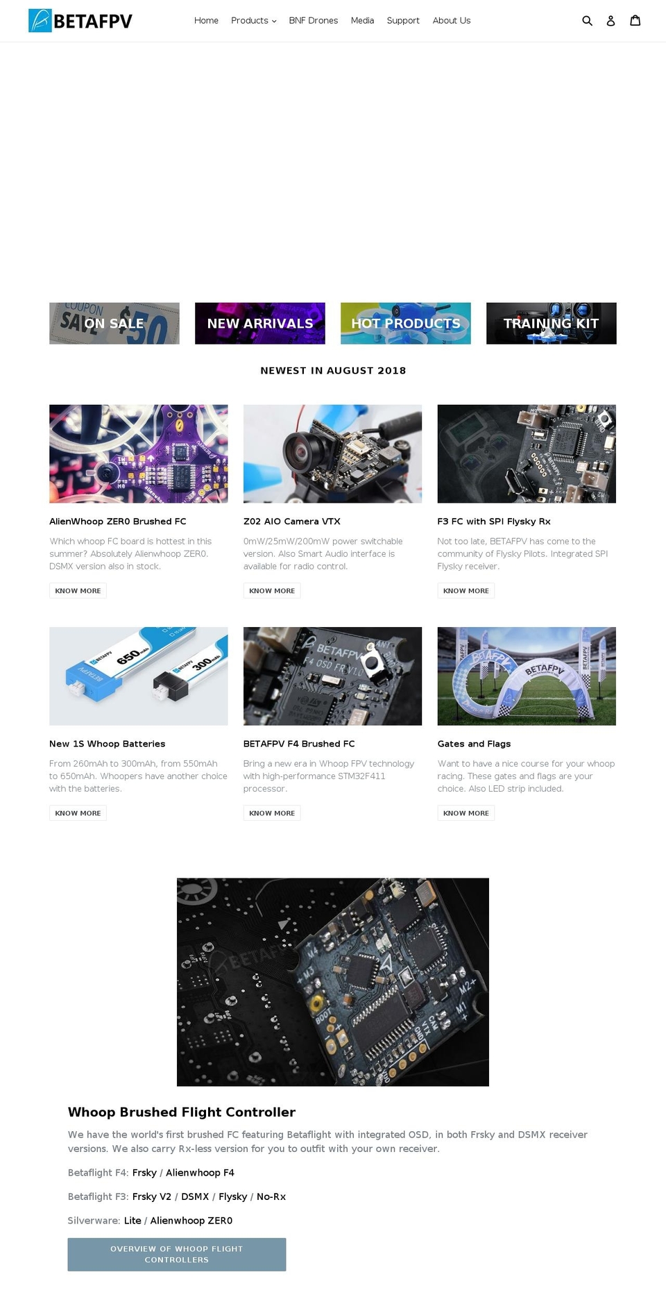 betafpv.com shopify website screenshot