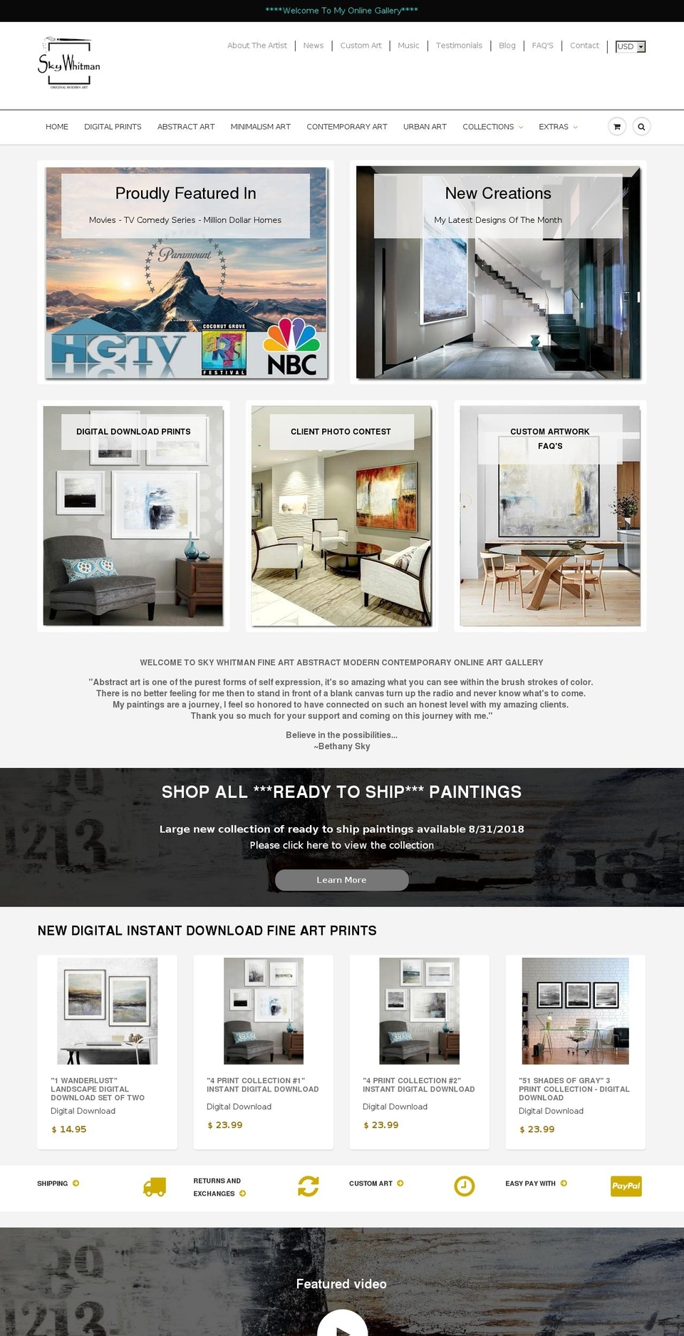 bethanyskywhitman.com — Shopify storefront screenshot