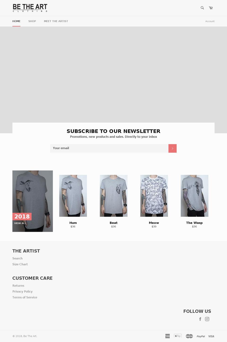 betheartclothing.com — Shopify storefront screenshot