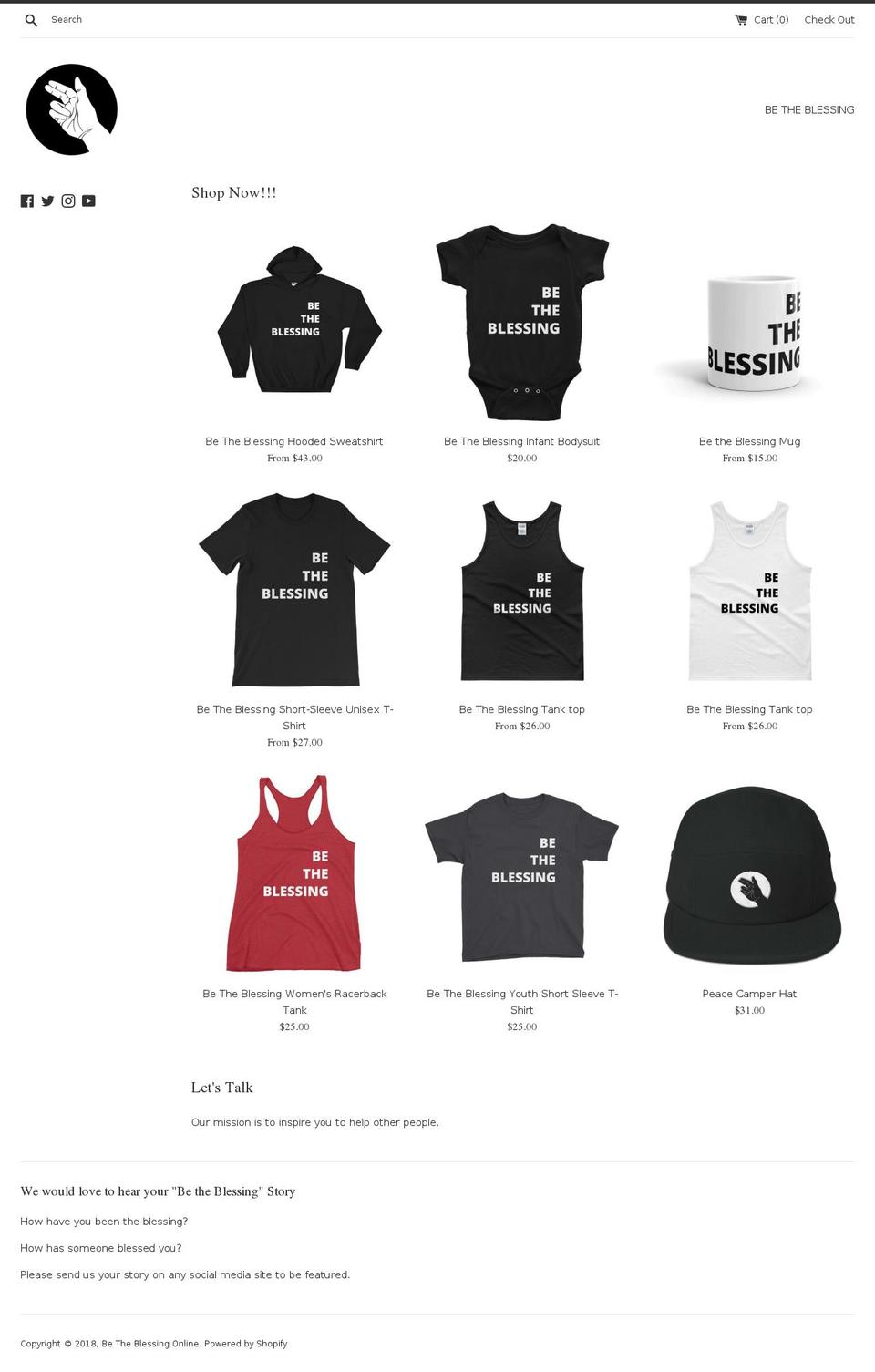 betheblessingonline.com — Shopify storefront screenshot