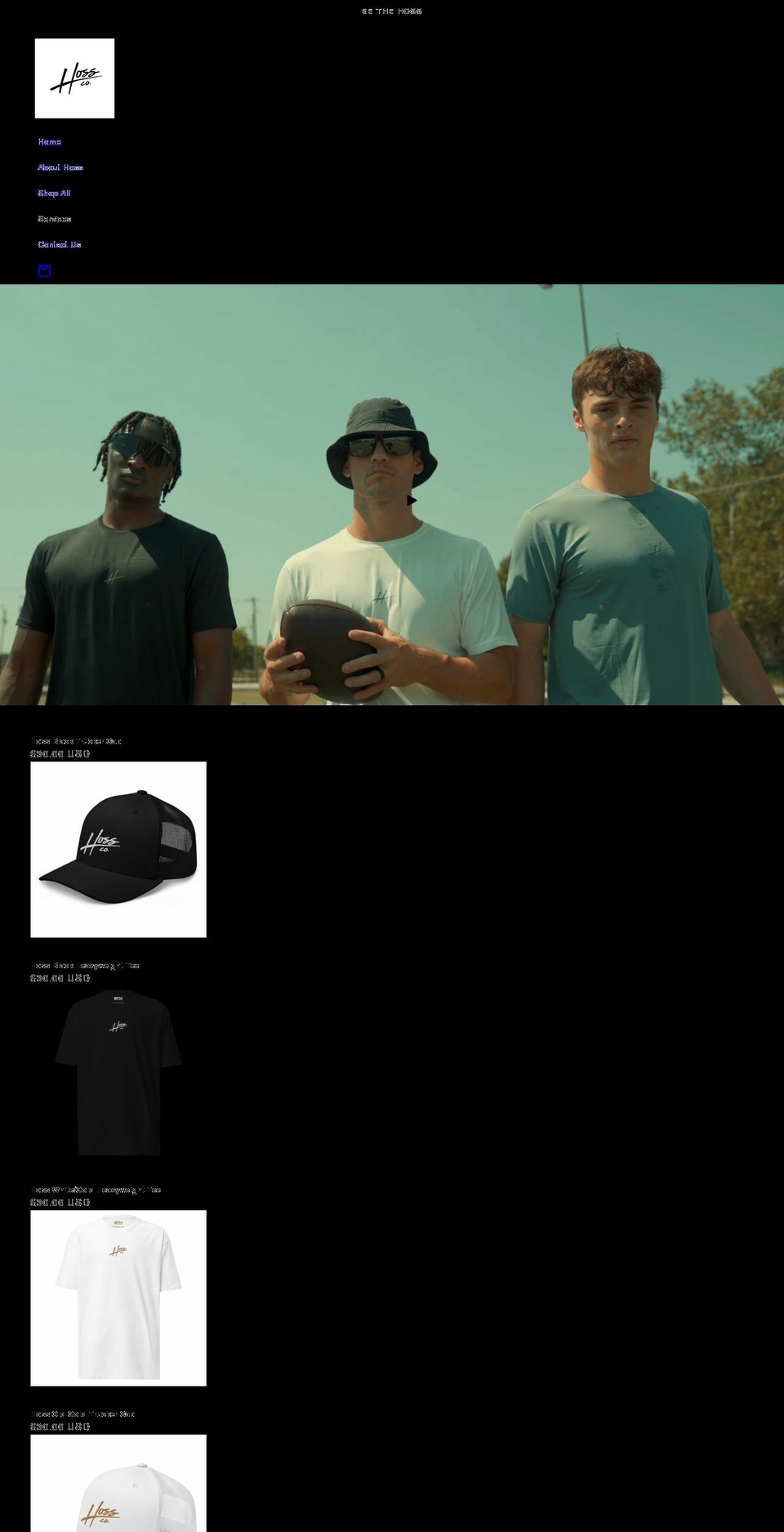 bethehoss.com shopify website screenshot