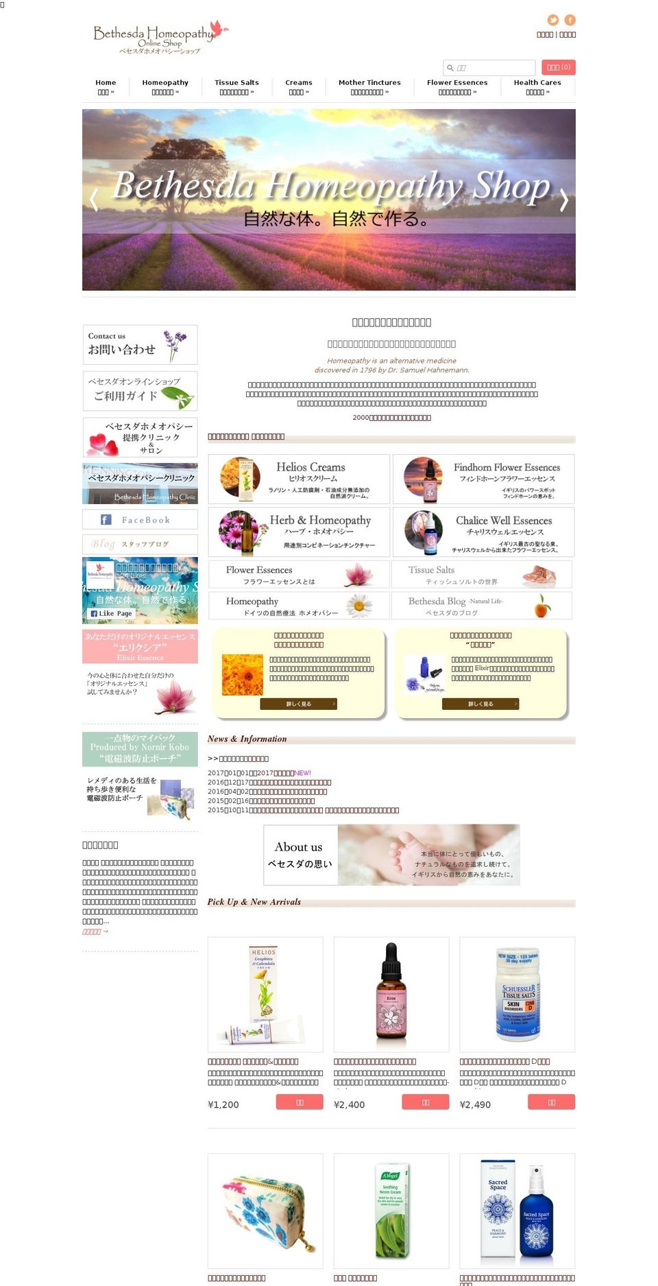 Expression Shopify theme site example bethesda-homeopathy-shop.com