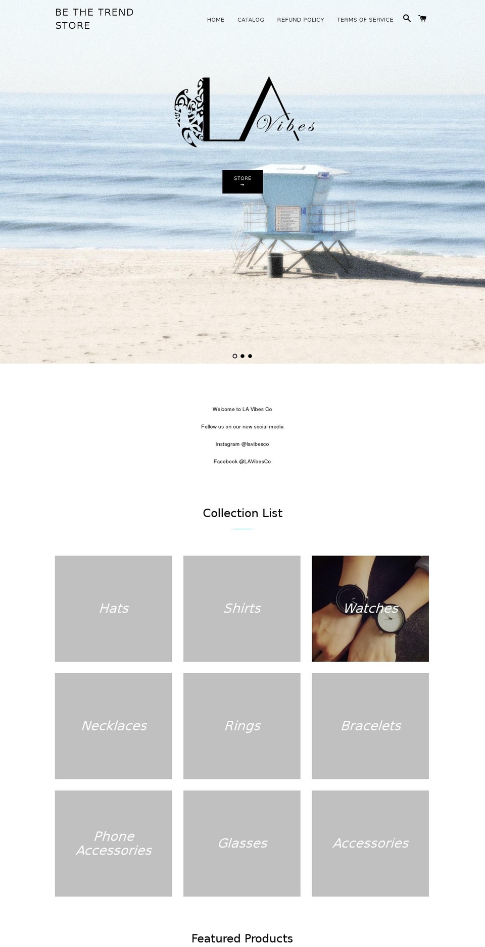 bethetrendstore.com — Shopify storefront screenshot