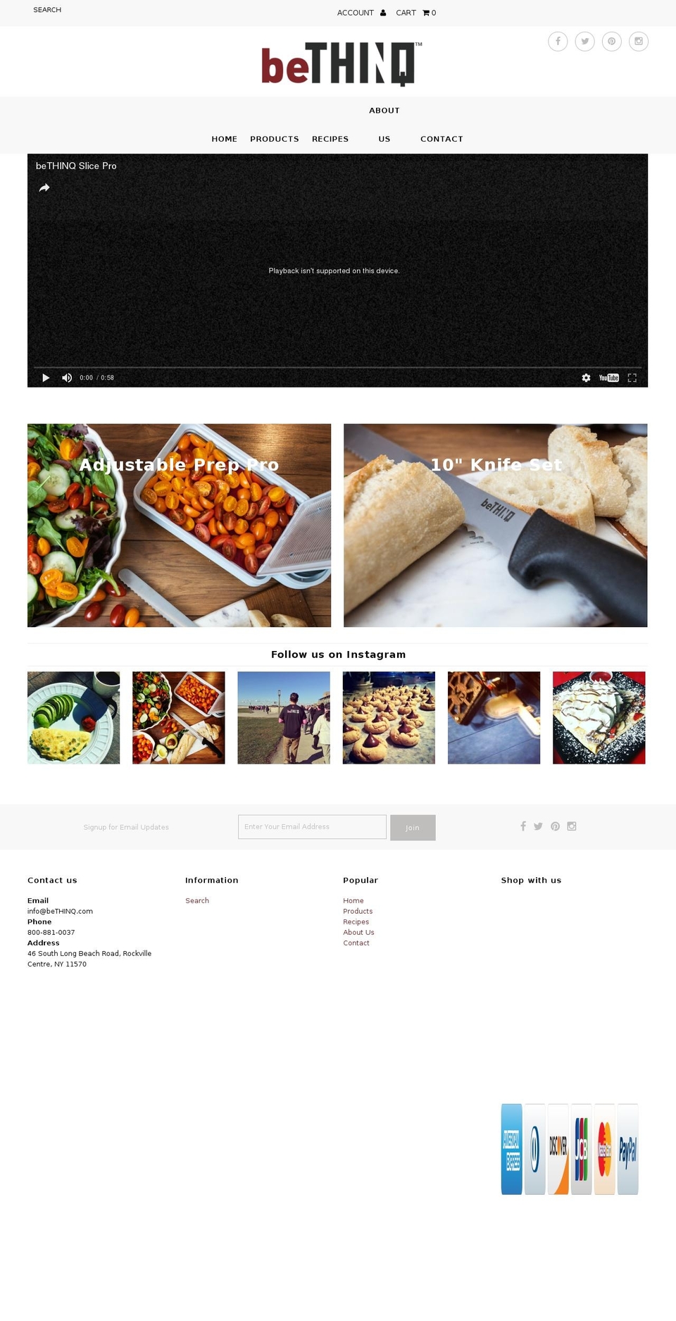 bethinq.com shopify website screenshot