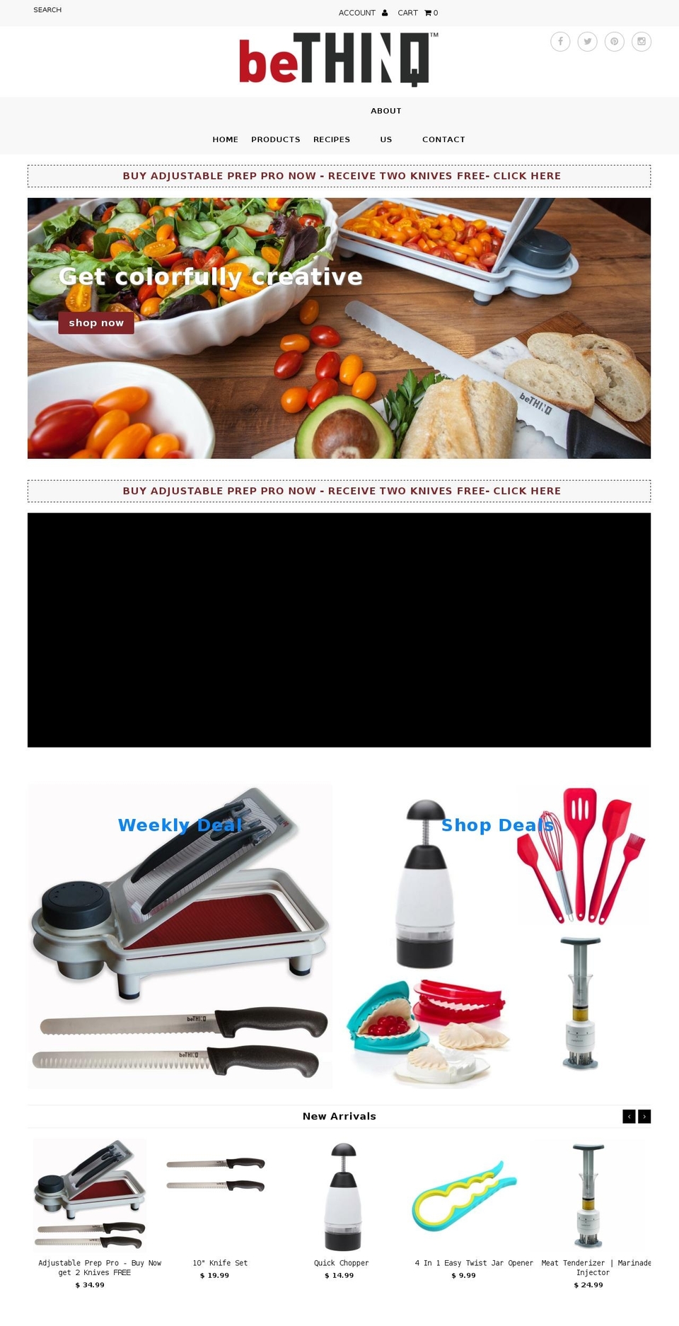 bethinqinc.com — Shopify storefront screenshot