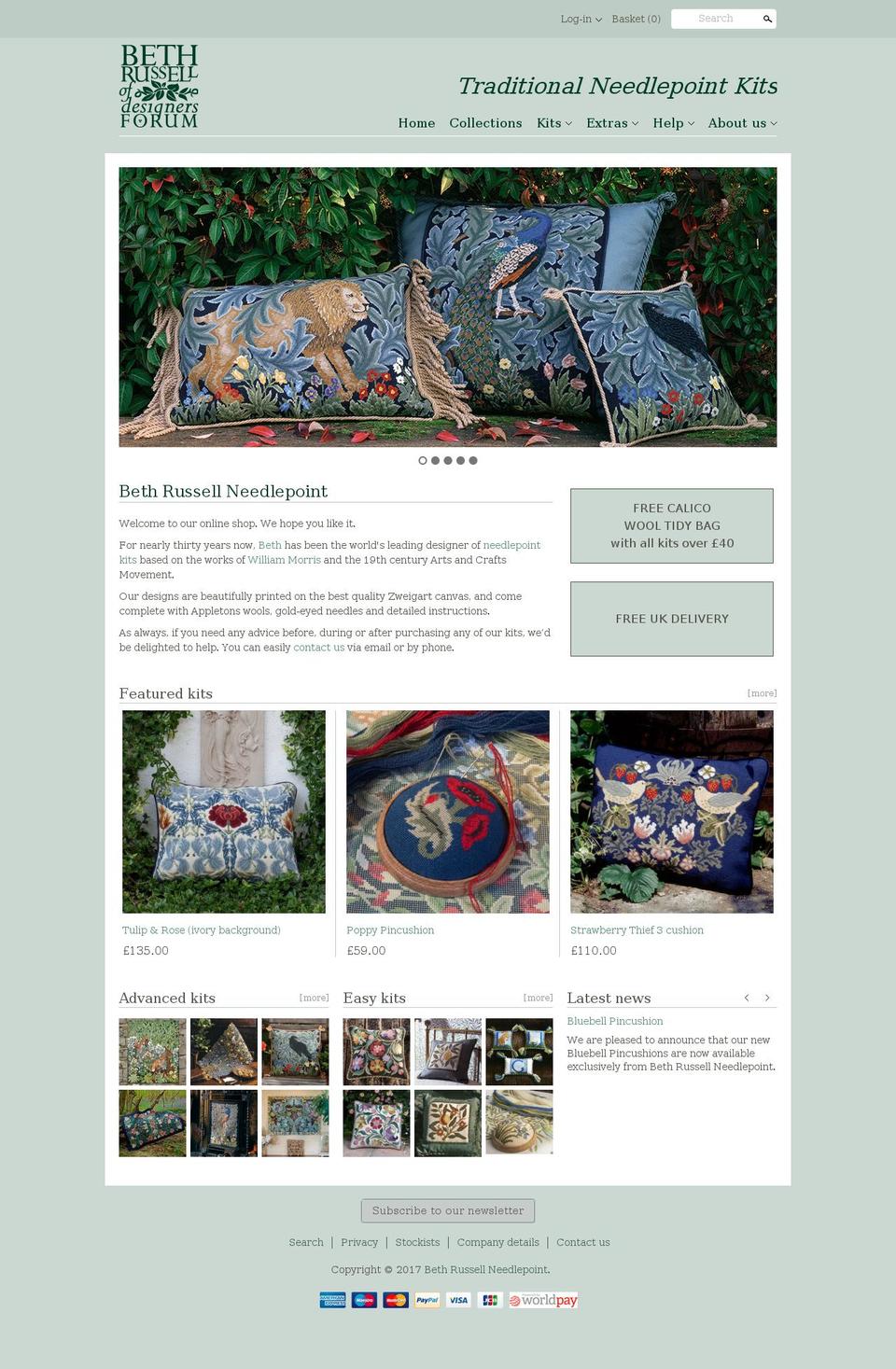 bethrussell.com shopify website screenshot