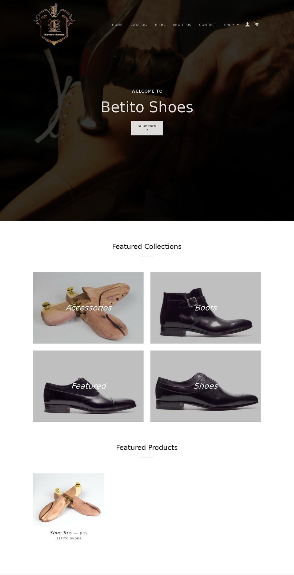 YourStore Shopify theme site example betitoshoes.com