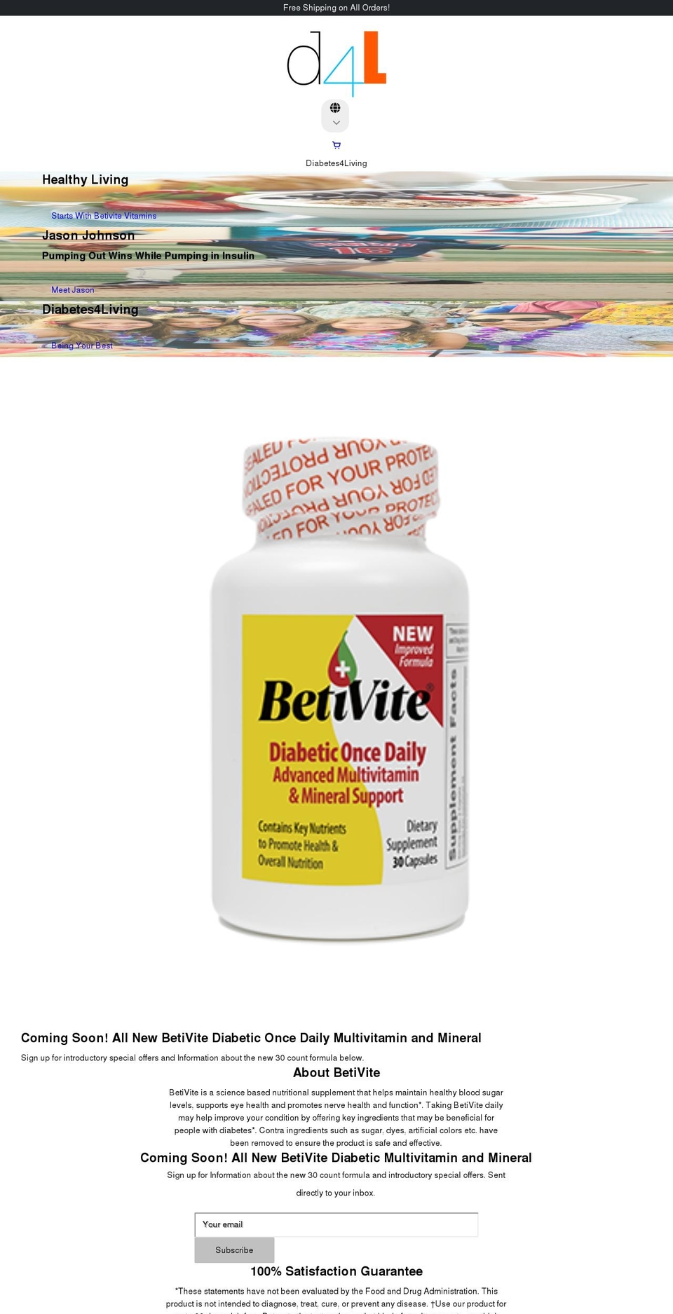 betivitevitamin.com shopify website screenshot