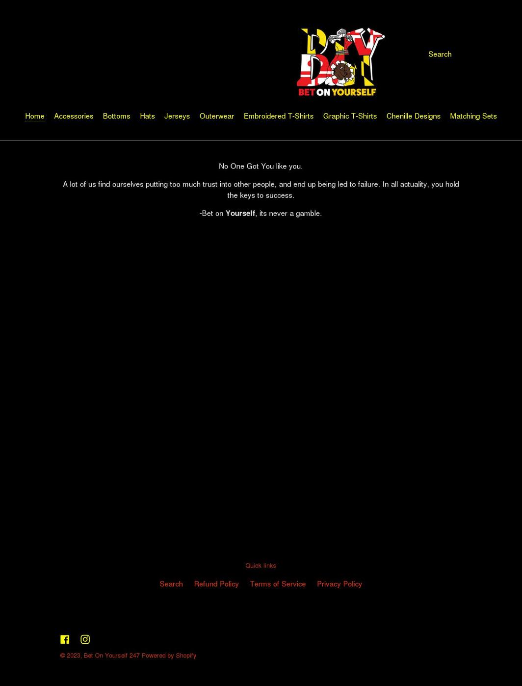 Maryland Shopify theme site example betonyourself247.com