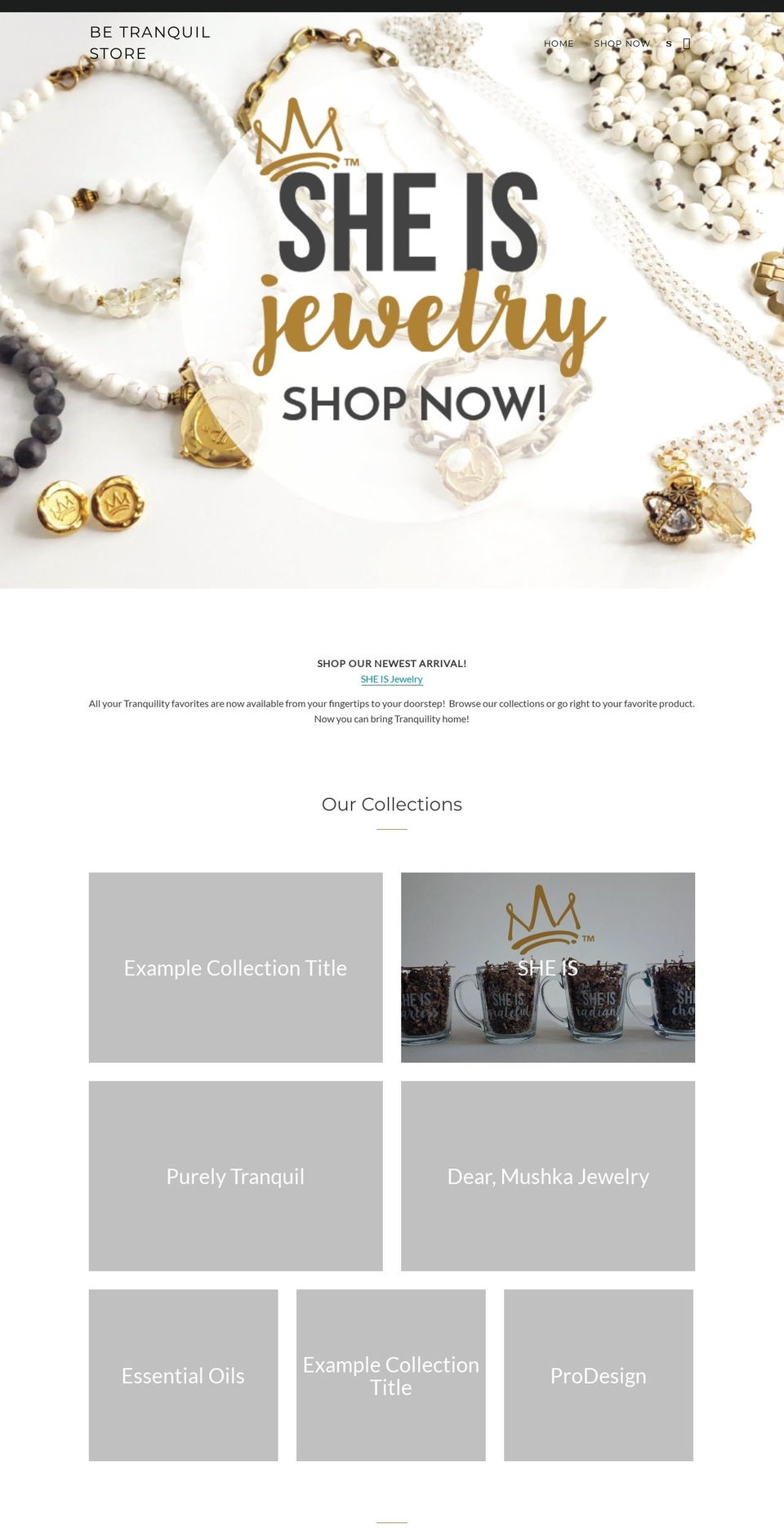 betranquilstore.com — Shopify storefront screenshot